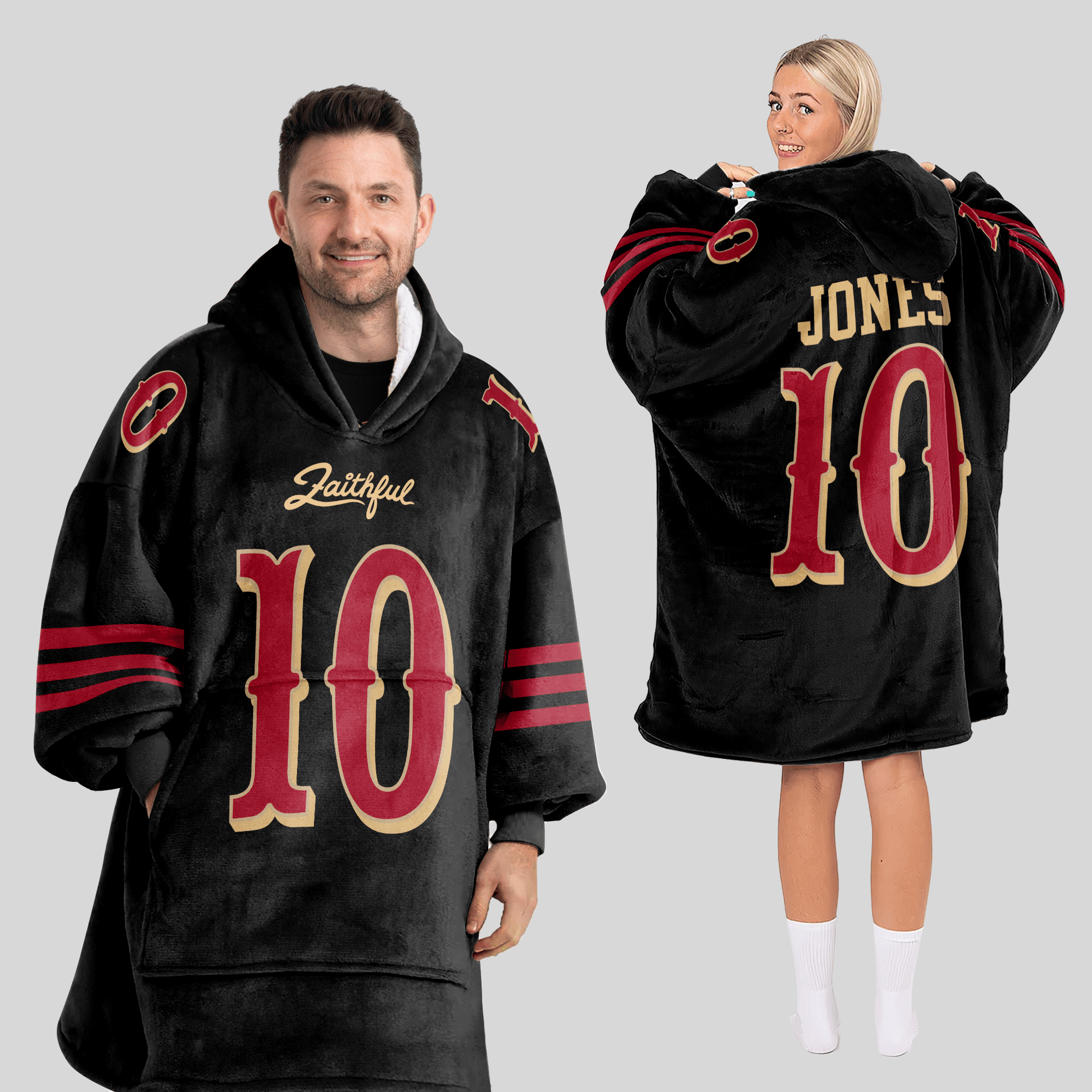 M.J 10 San Francisco 49ers Football Unisex Blanket Hoodie