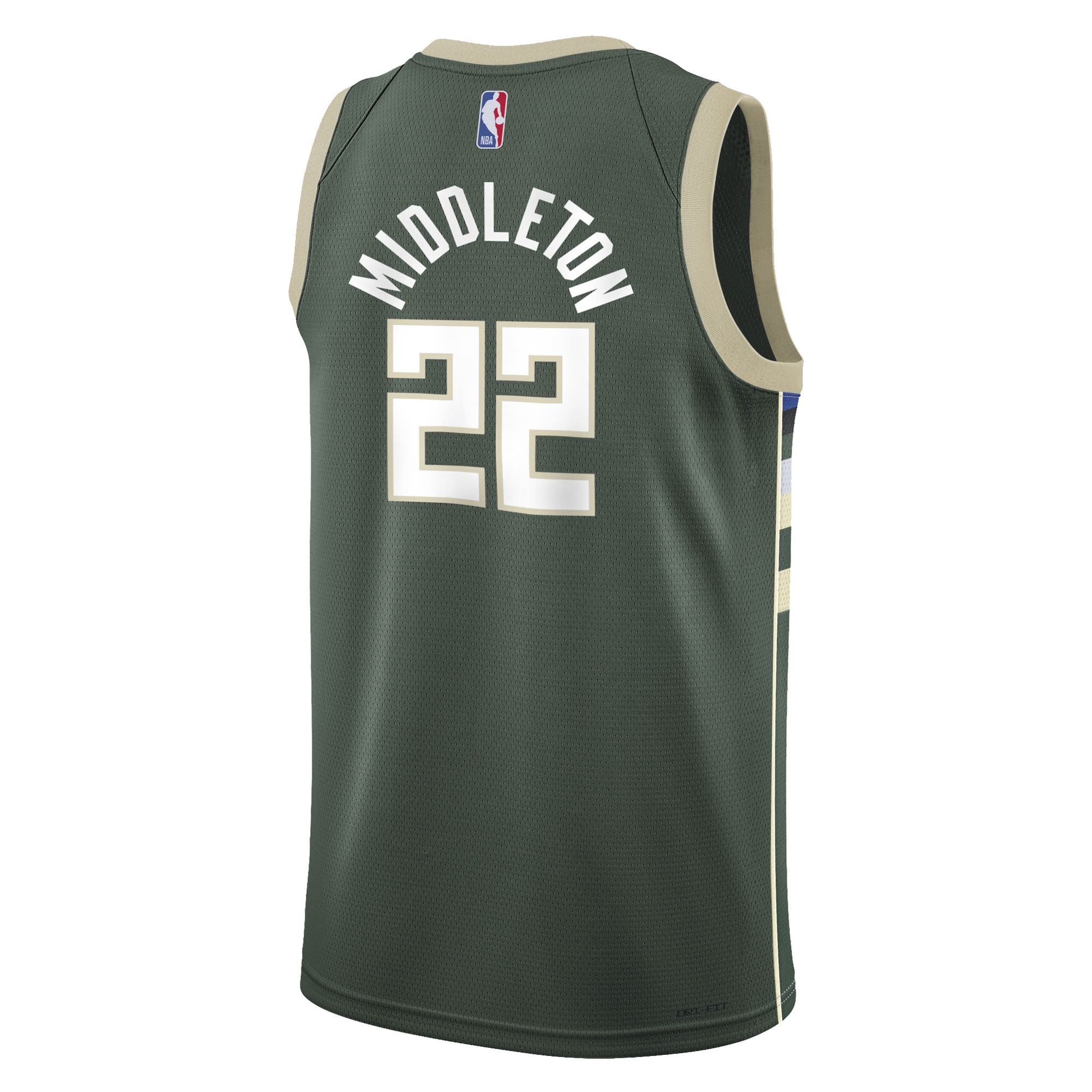 Khris Middleton Milwaukee Bucks Youth 2021/22 Swingman Jersey - Icon Edition - Hunter Green