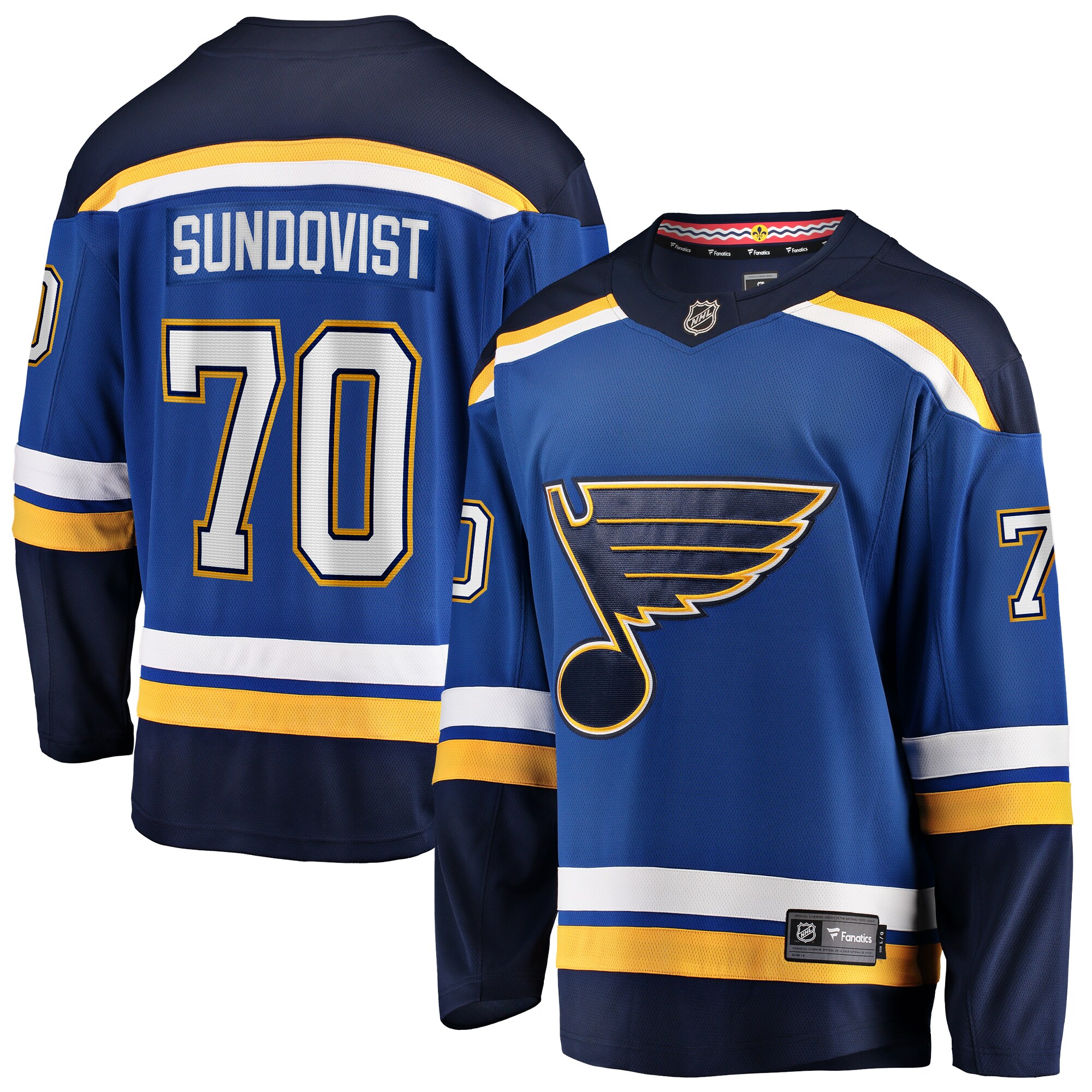 Oskar Sundqvist St.Louis Blues Home Breakaway Player Jersey - Blue