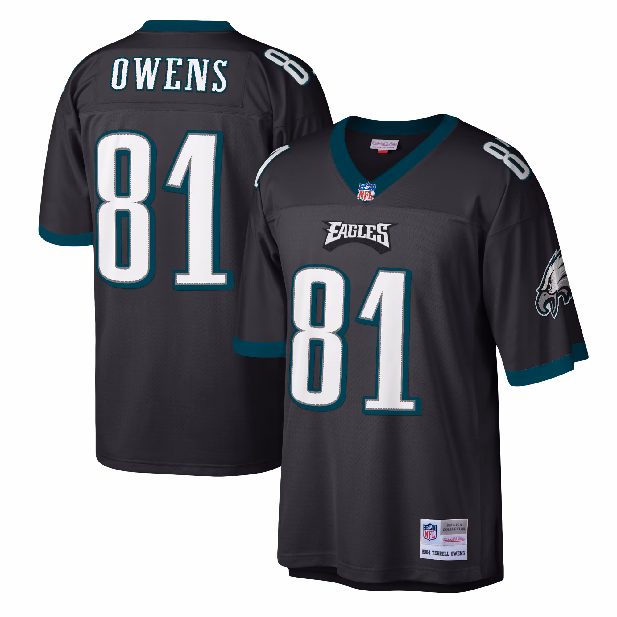 Terrell Owens Philadelphia Eagles #81 Legacy Replica Jersey - Black