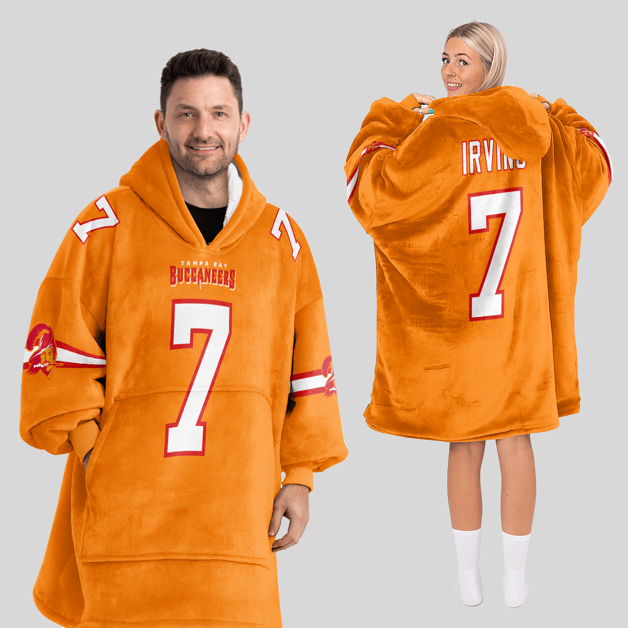 Adult B.I 7 Tampa Bay Football 50th Season Game Unisex Blanket Hoodie
