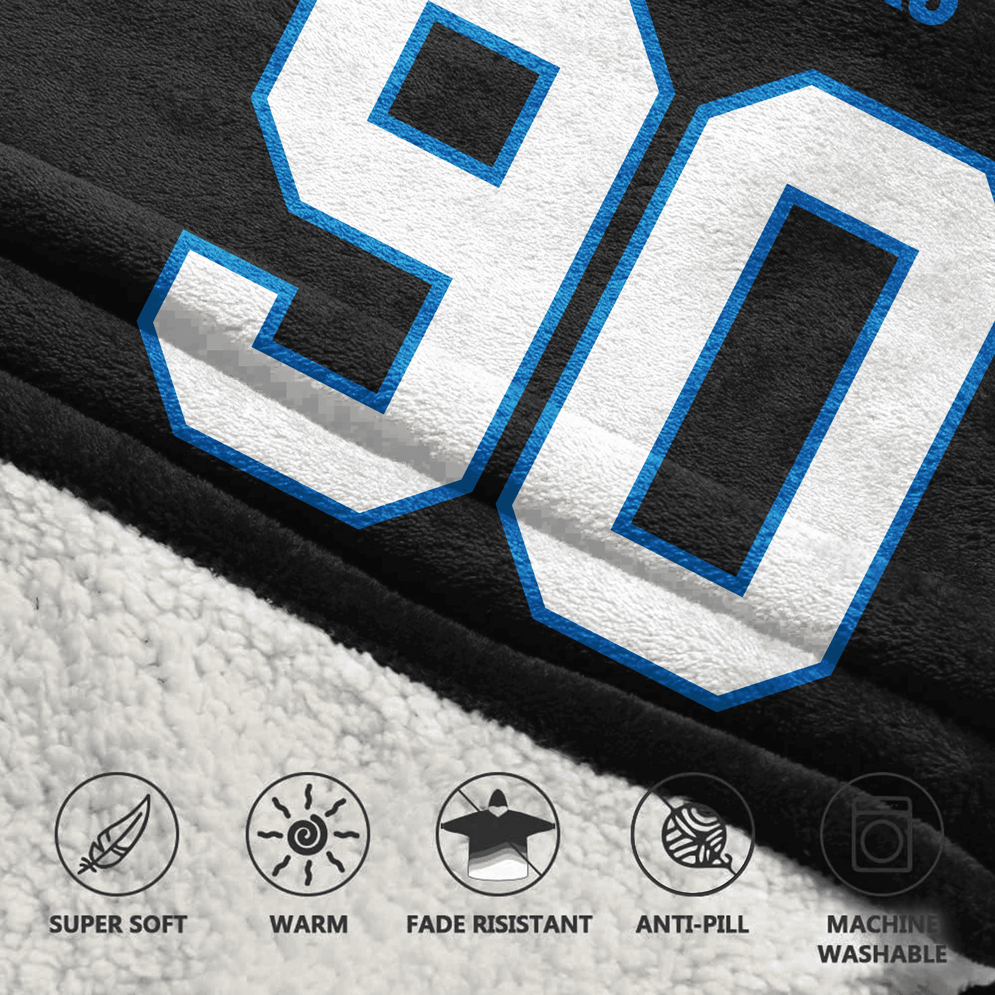 Adult 90 Carolina Football Unisex Blanket Hoodie