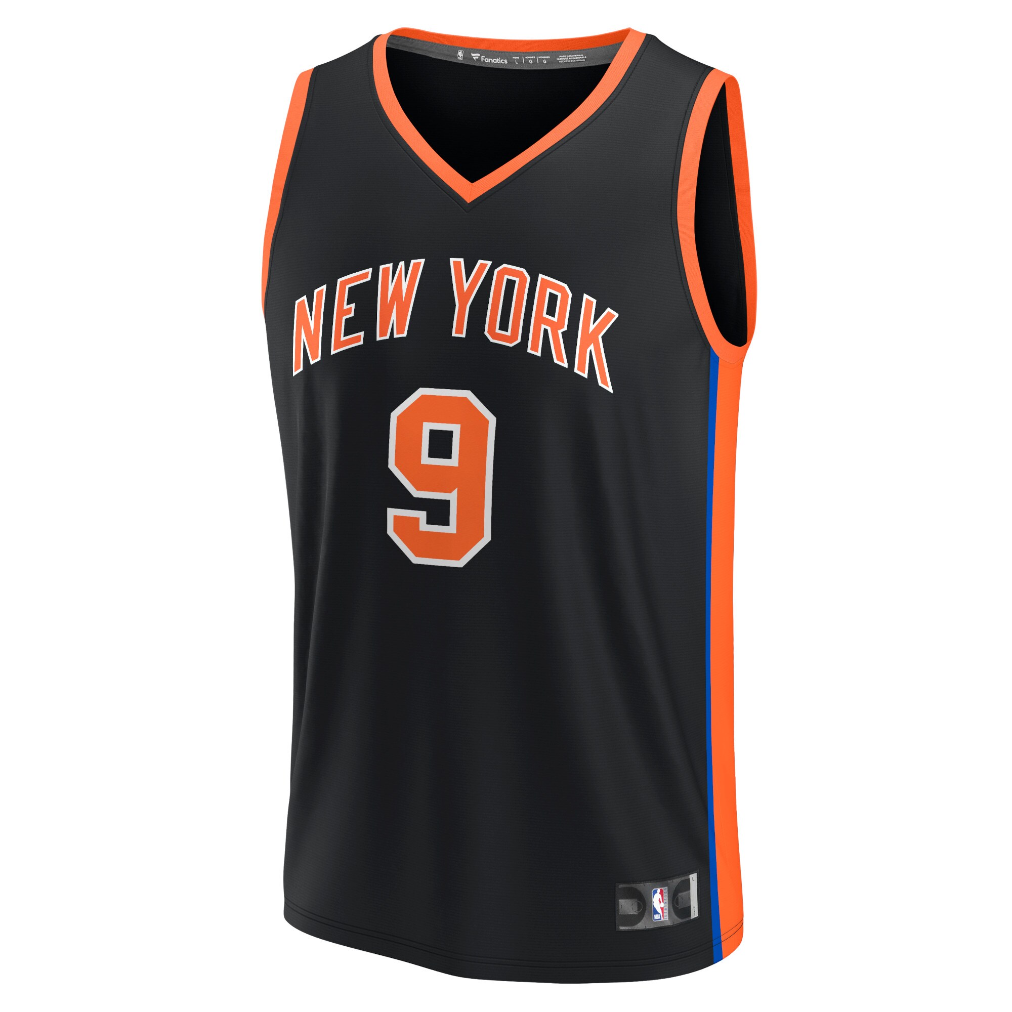 RJ Barrett New York Knicks  Youth 2022/23 Fastbreak Jersey - City Edition - Black