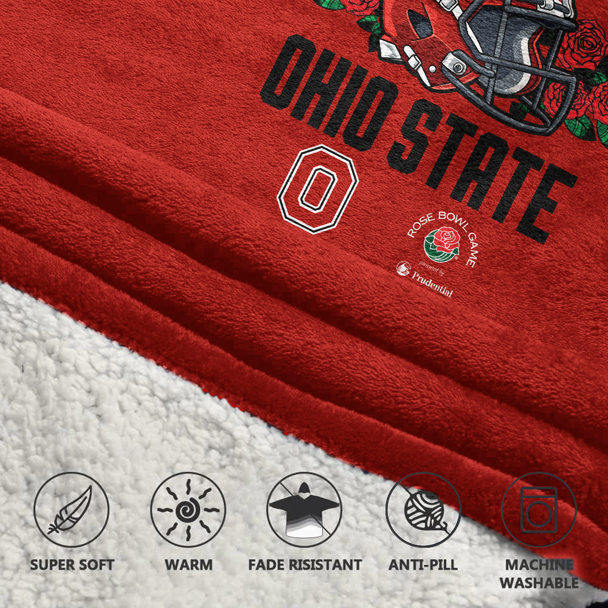 Adult Champions Ohio State Football Unisex Blanket Hoodie