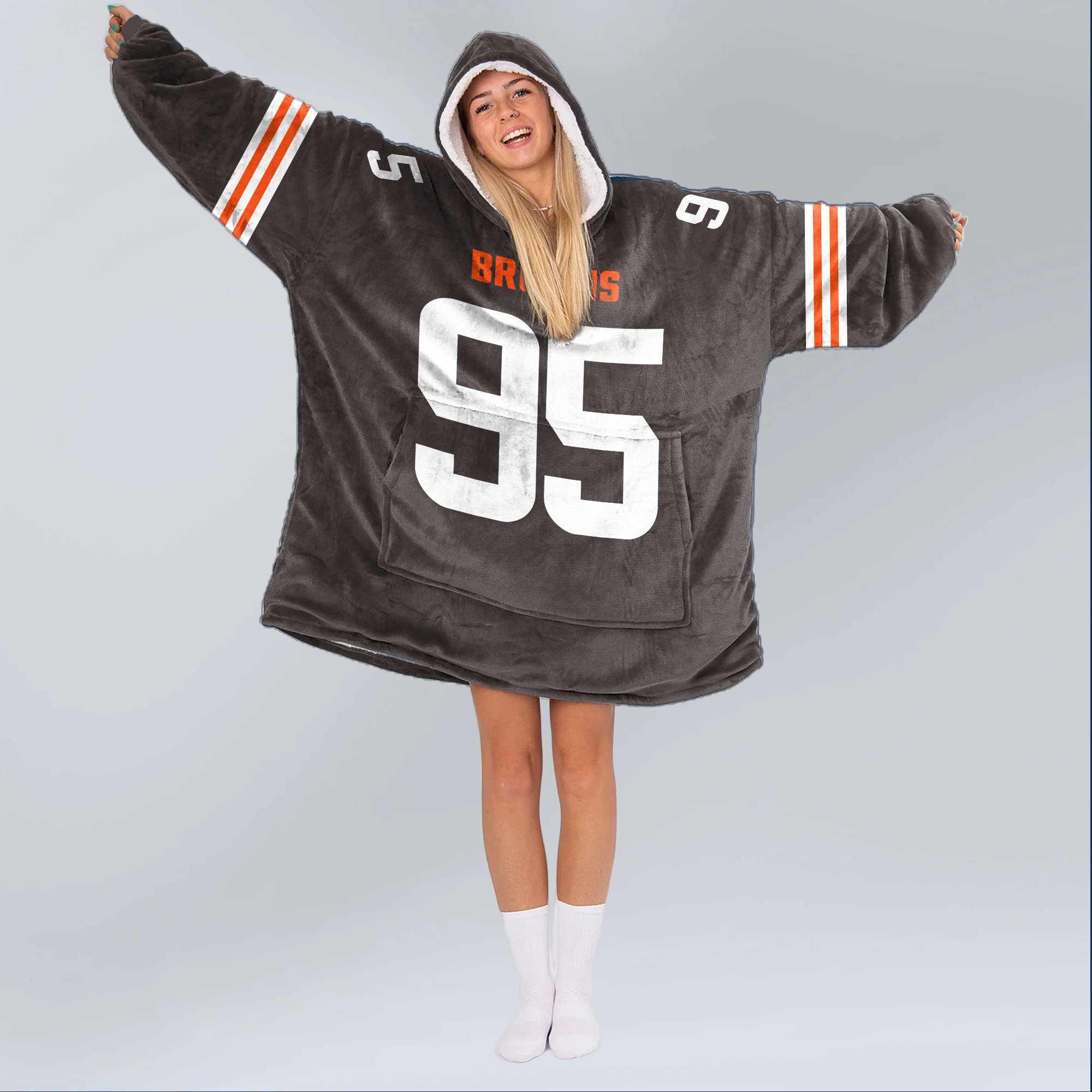 Adult M.G. 95 Cleveland Football Unisex Blanket Hoodie