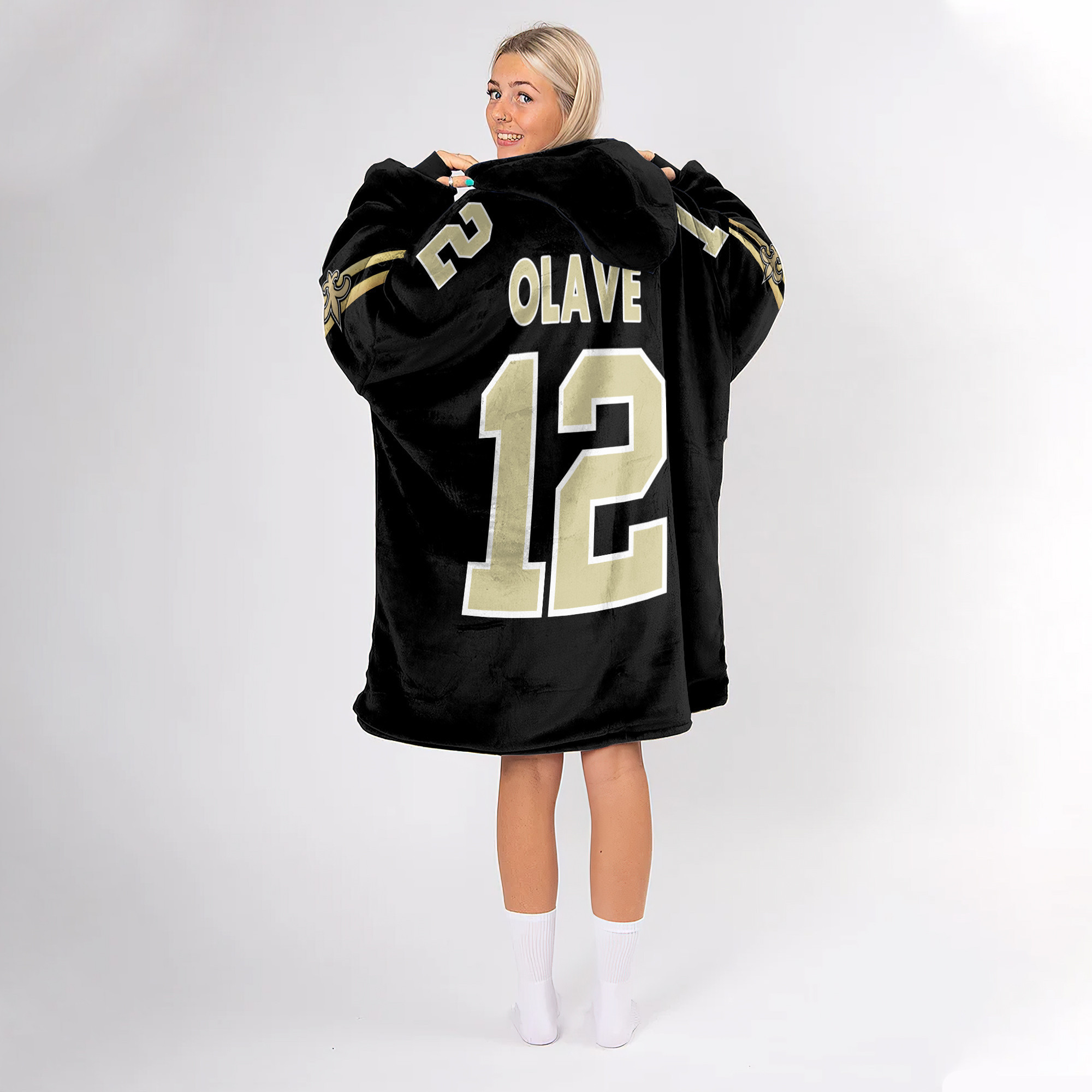 Adult C.O 12 New Orleans Football Unisex Blanket Hoodie