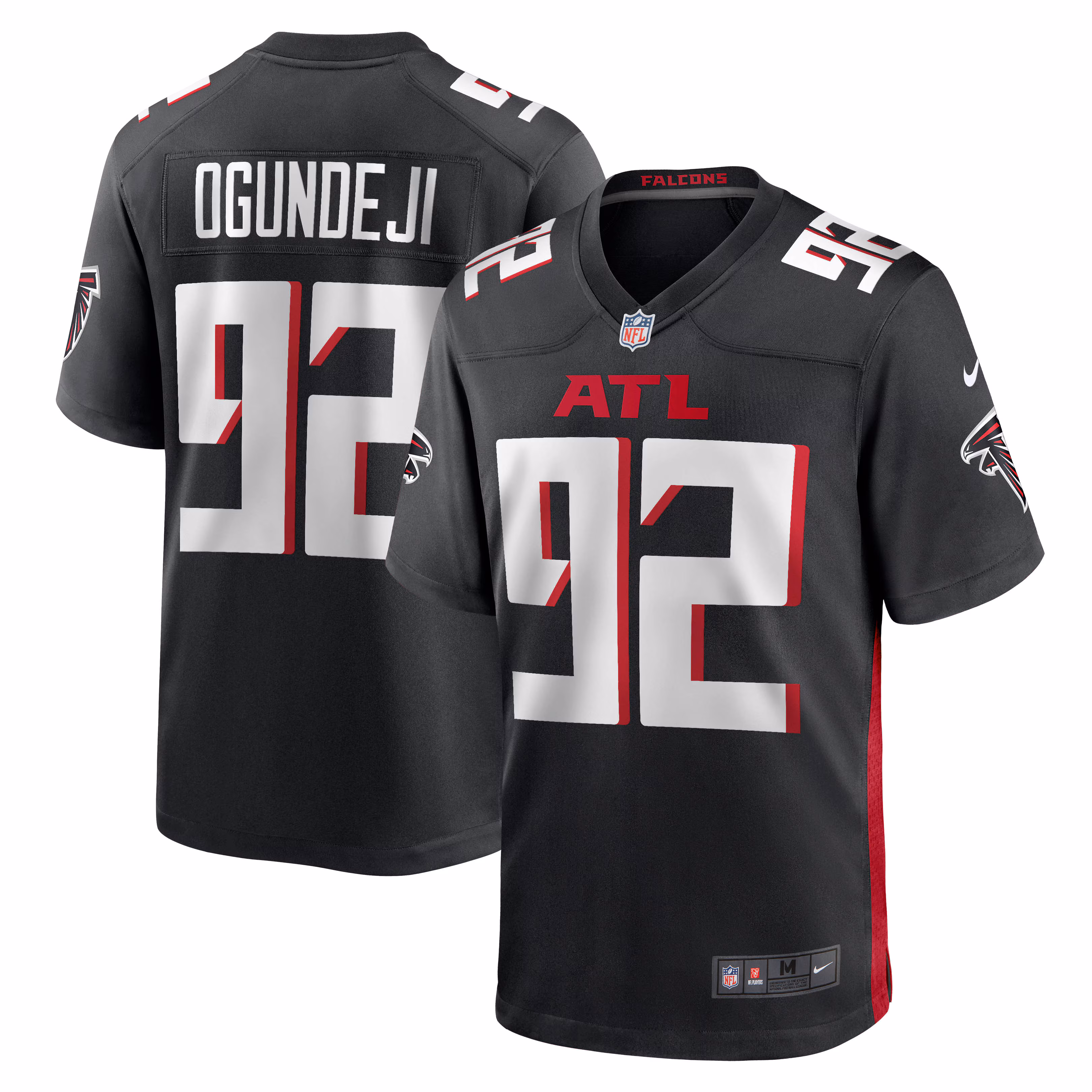 Adetokunbo Ogundeji Atlanta Falcons Game Jersey - Black