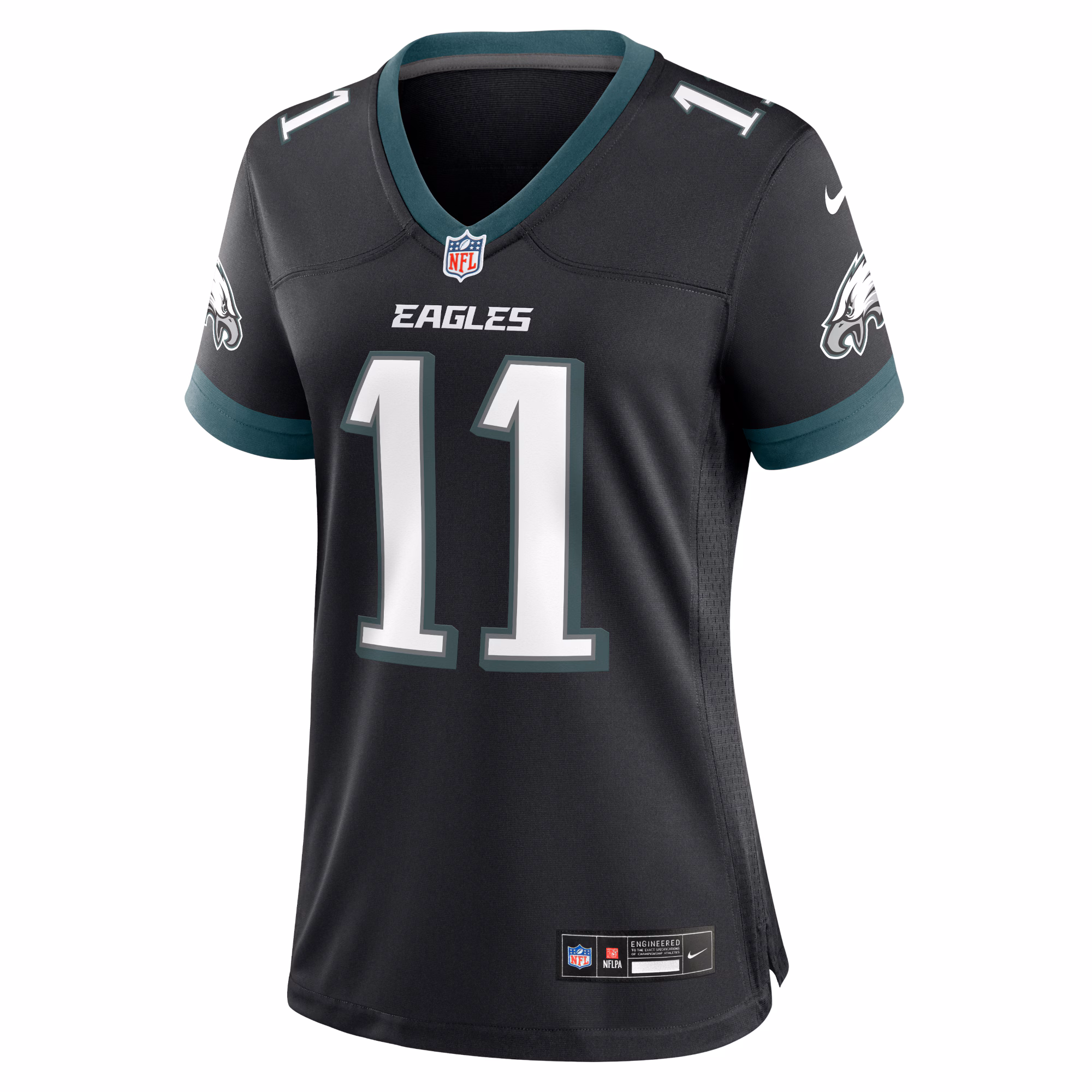A.J. Brown Philadelphia Eagles Women's Team Game Jersey - Midnight Green