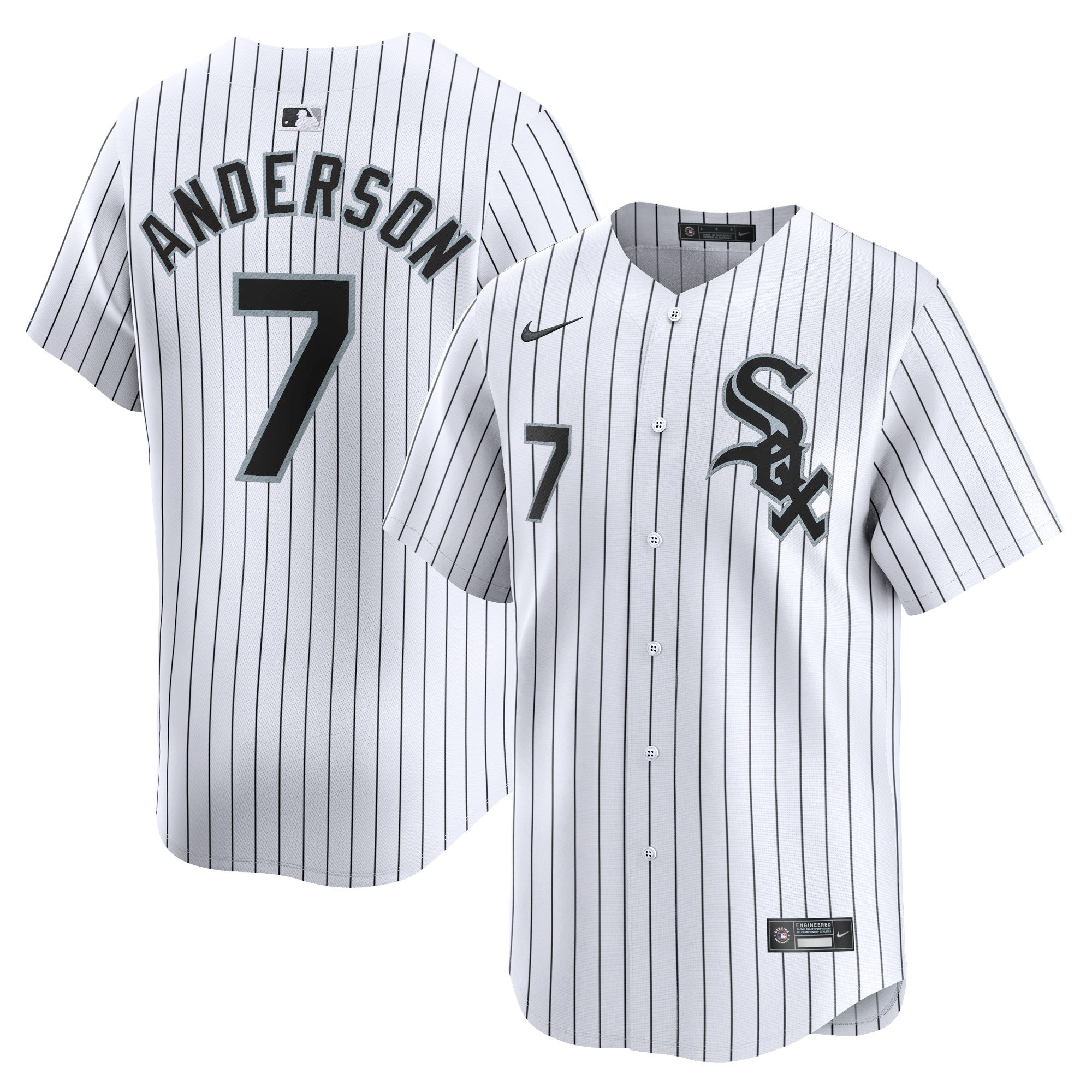 Men's Chicago White Sox Tim Anderson  White Home Limited Player Jersey