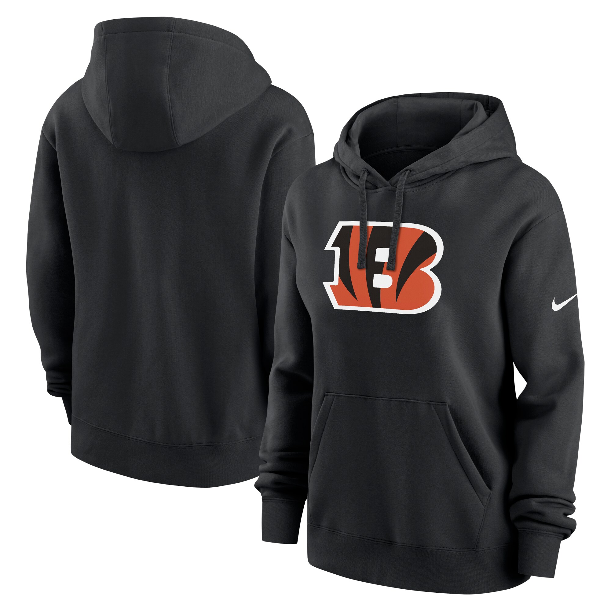 Cincinnati Bengals Women's Club Fleece Pullover Hoodie - Black