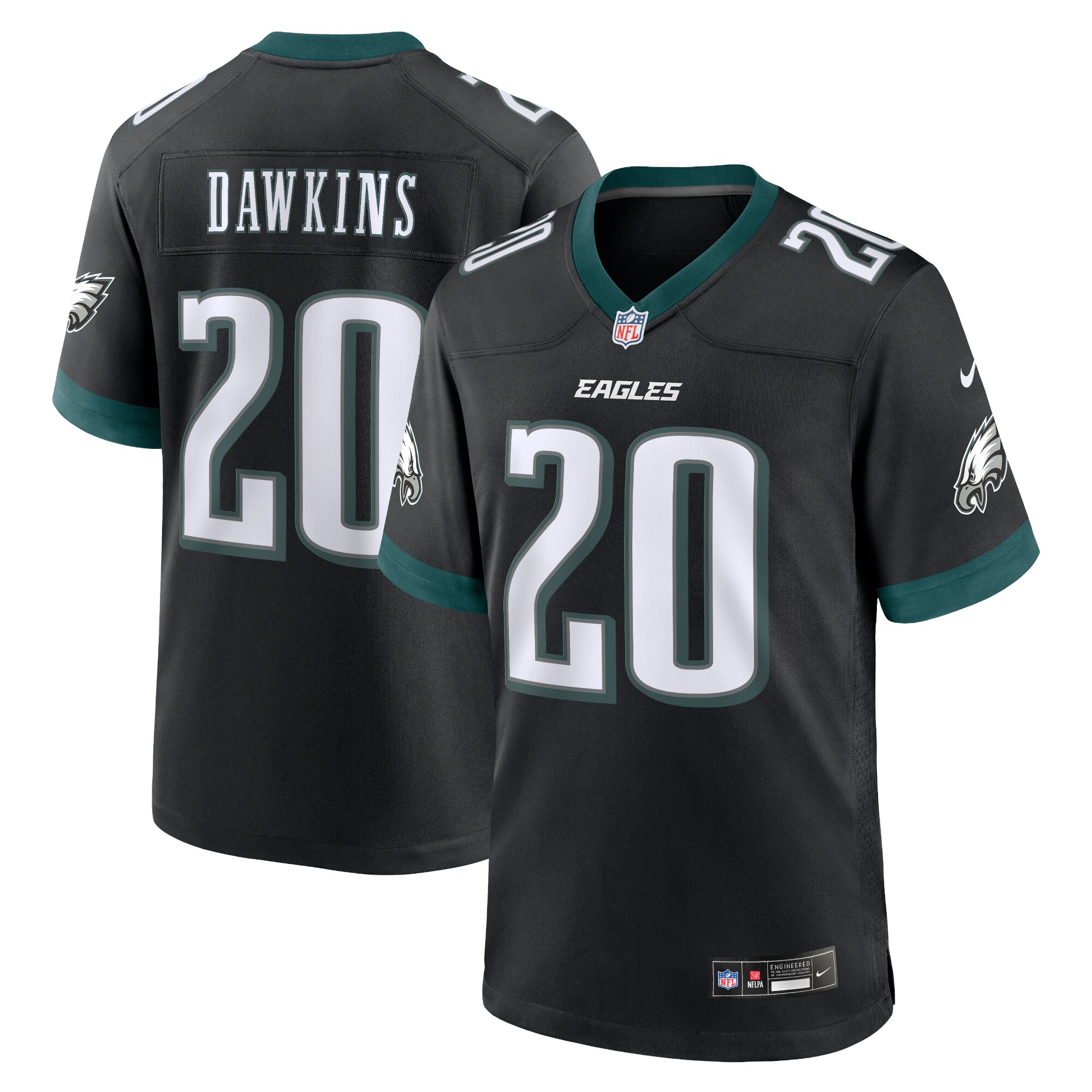 Brian Dawkins Philadelphia Eagles #20 Team Game Jersey - Midnight Green