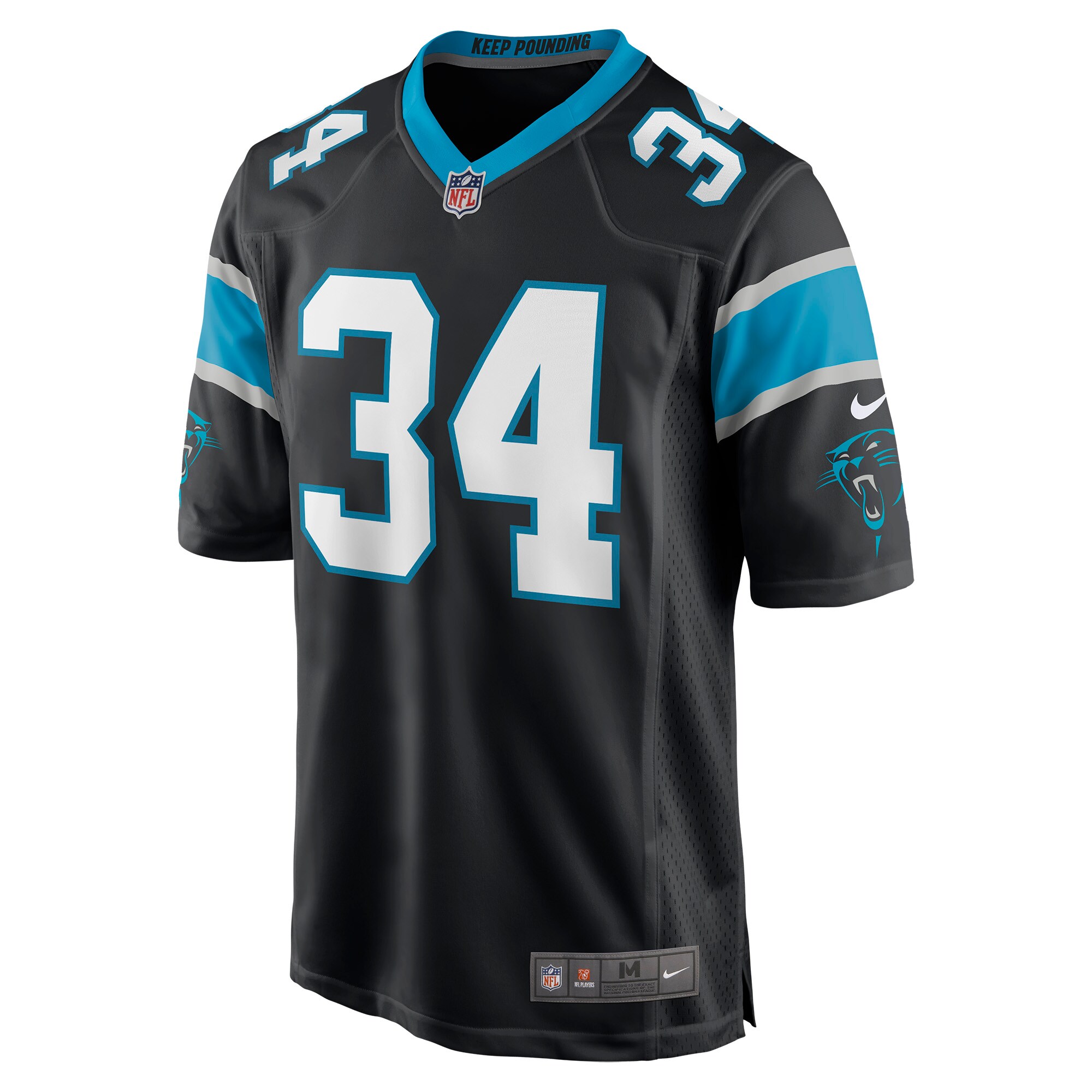 Sean Chandler Carolina Panthers  Game Jersey - Black