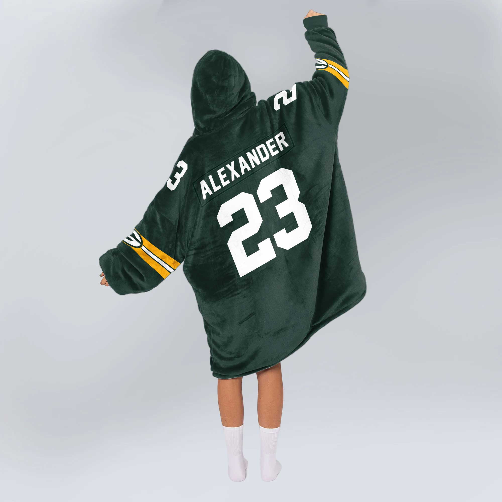 Adult 23 Green Bay Football Unisex Blanket Hoodie