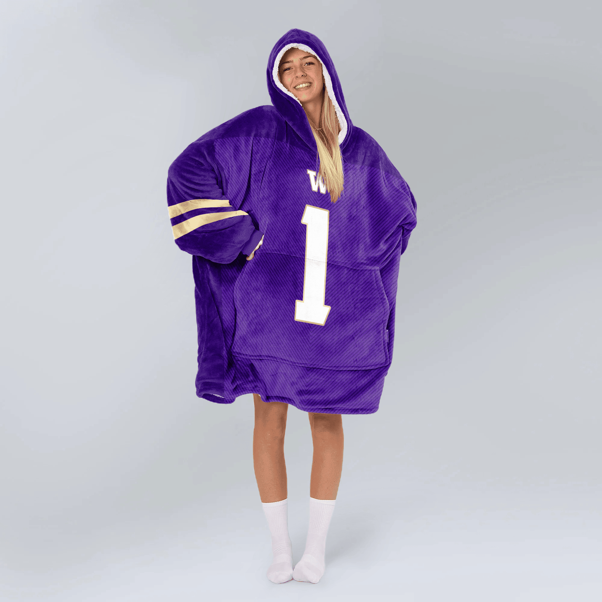 Adult 1 Washington Football Unisex Blanket Hoodie