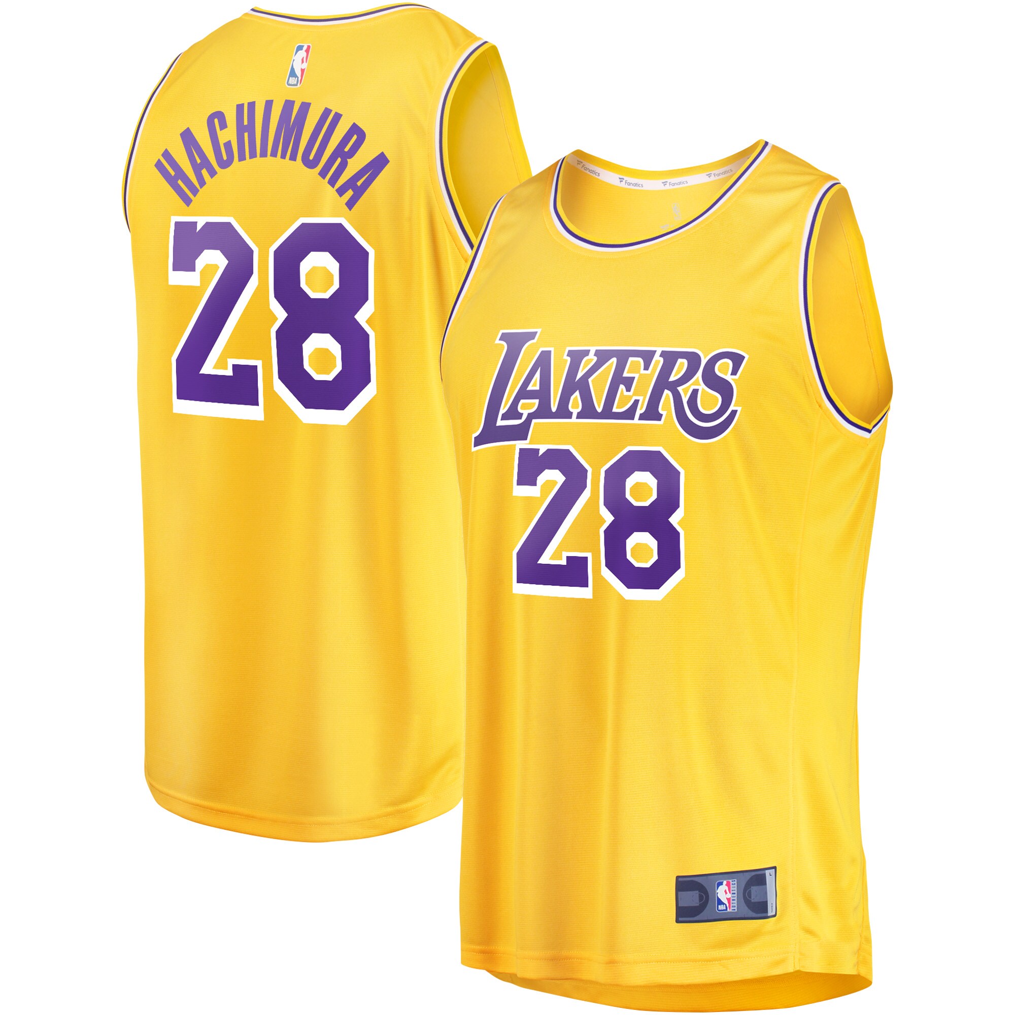 Rui Hachimura Los Angeles Lakers  Youth Fast Break Player Jersey - Icon Edition - Gold