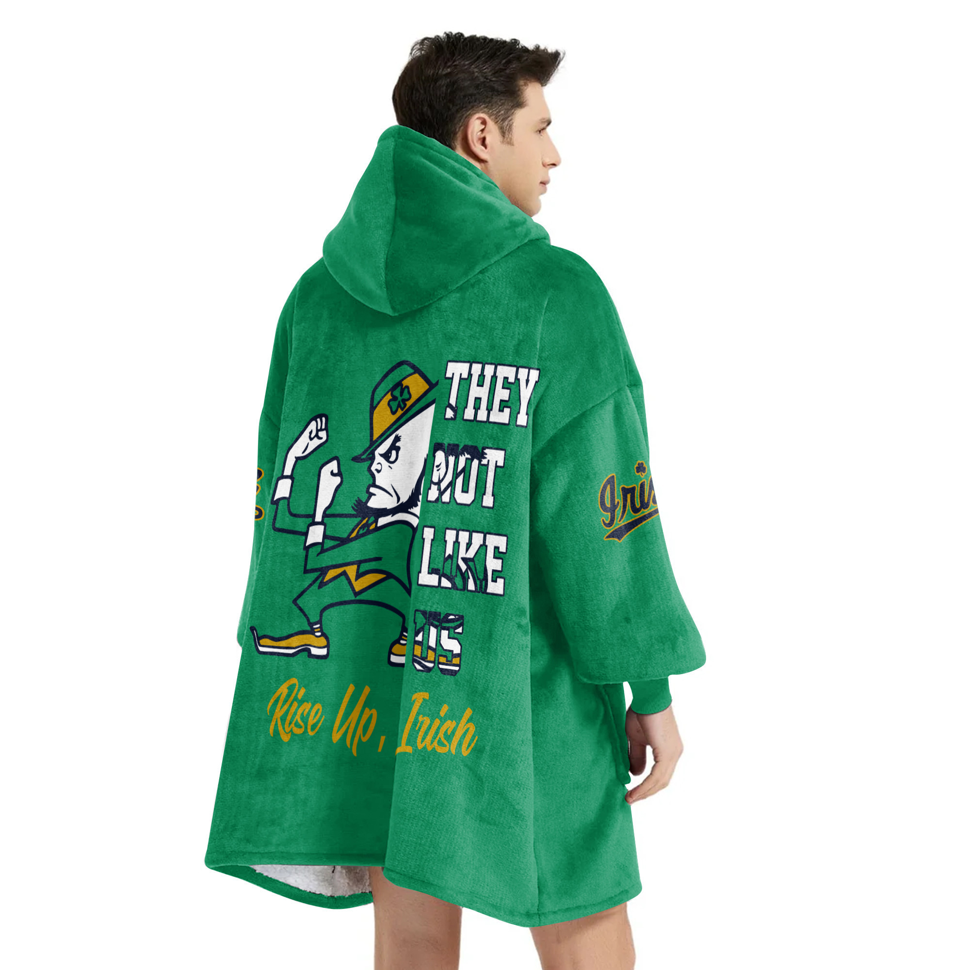 Adult Notre Dame Football Unisex Blanket Hoodie