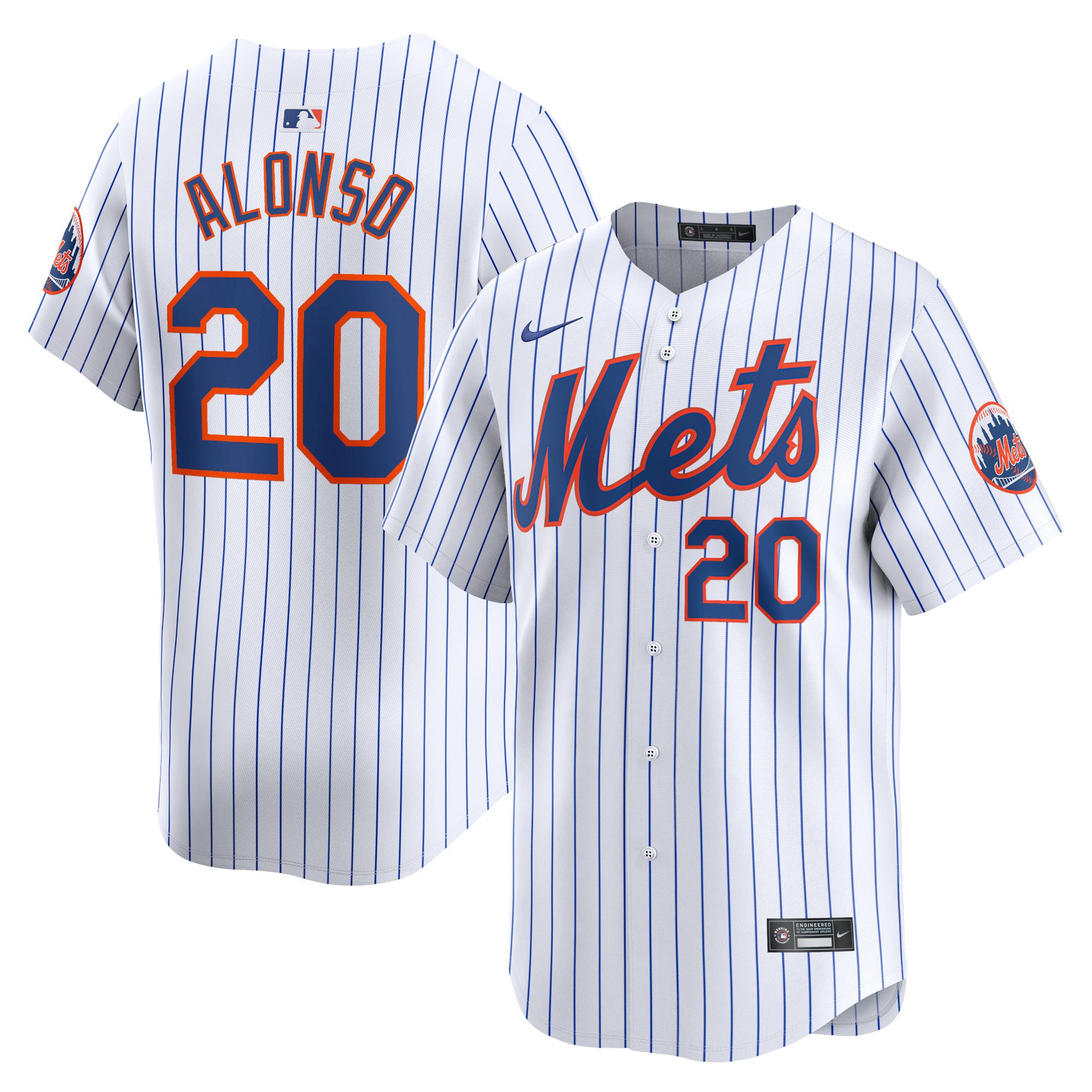 Men's New York Mets Pete Alonso  White Home Limited Player Jersey