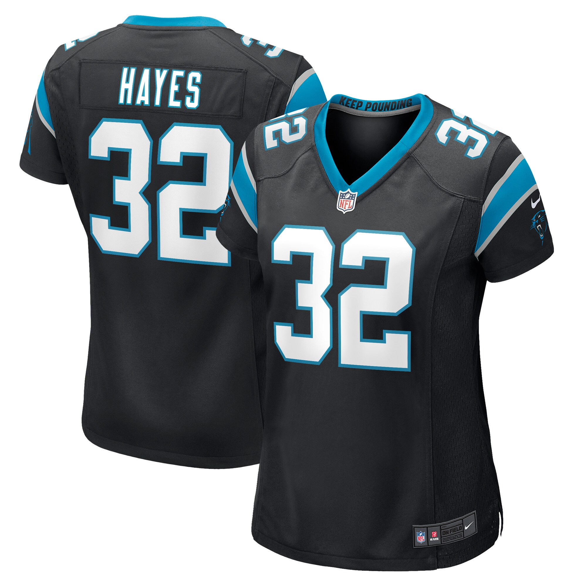Tae Hayes Carolina Panthers  Women's Game Player Jersey - Black