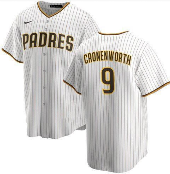 Men's  San Diego Padres #9 Jake Cronenworth White MLB Home Jersey