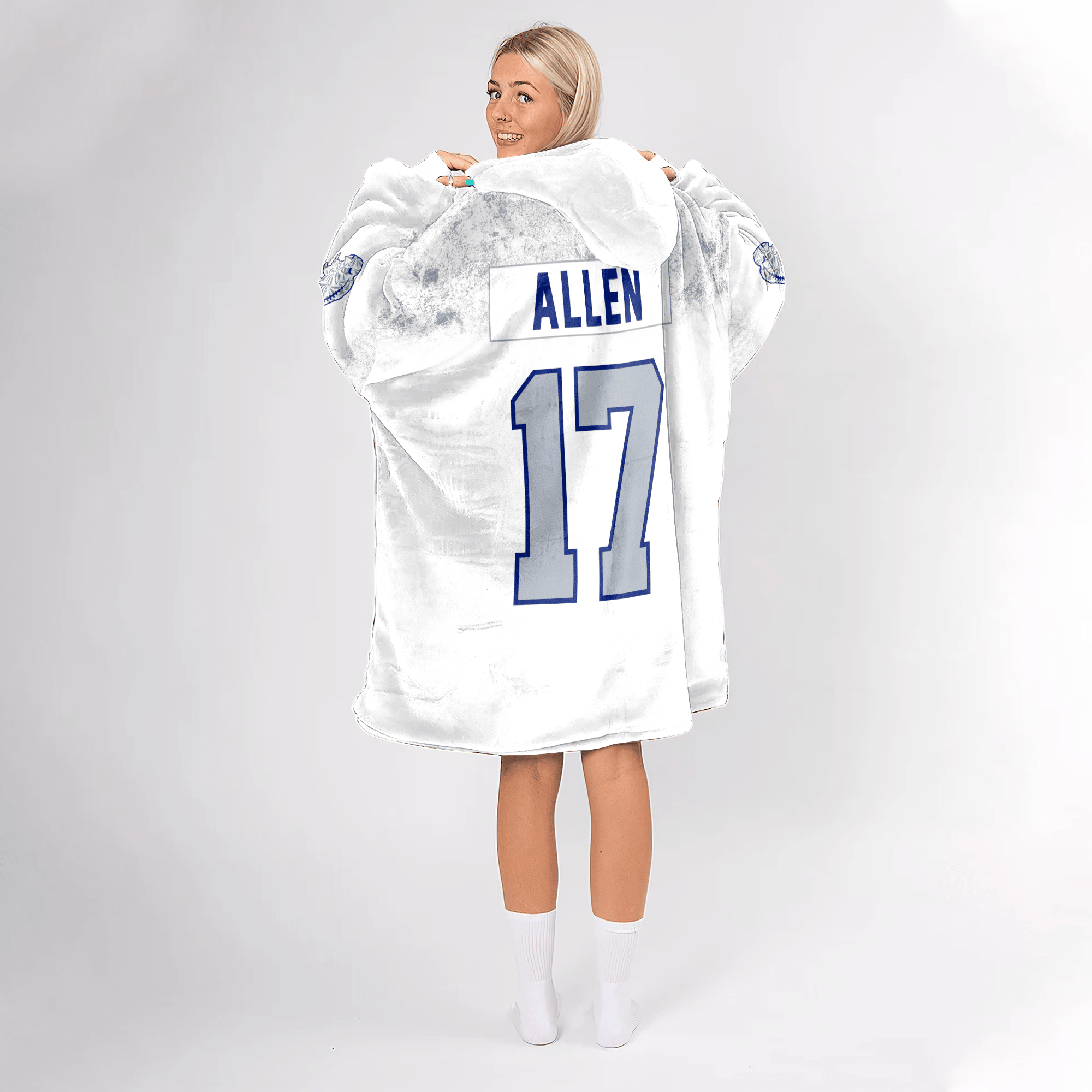 Adult J.A 17 Buffalo Football Unisex Blanket Hoodie