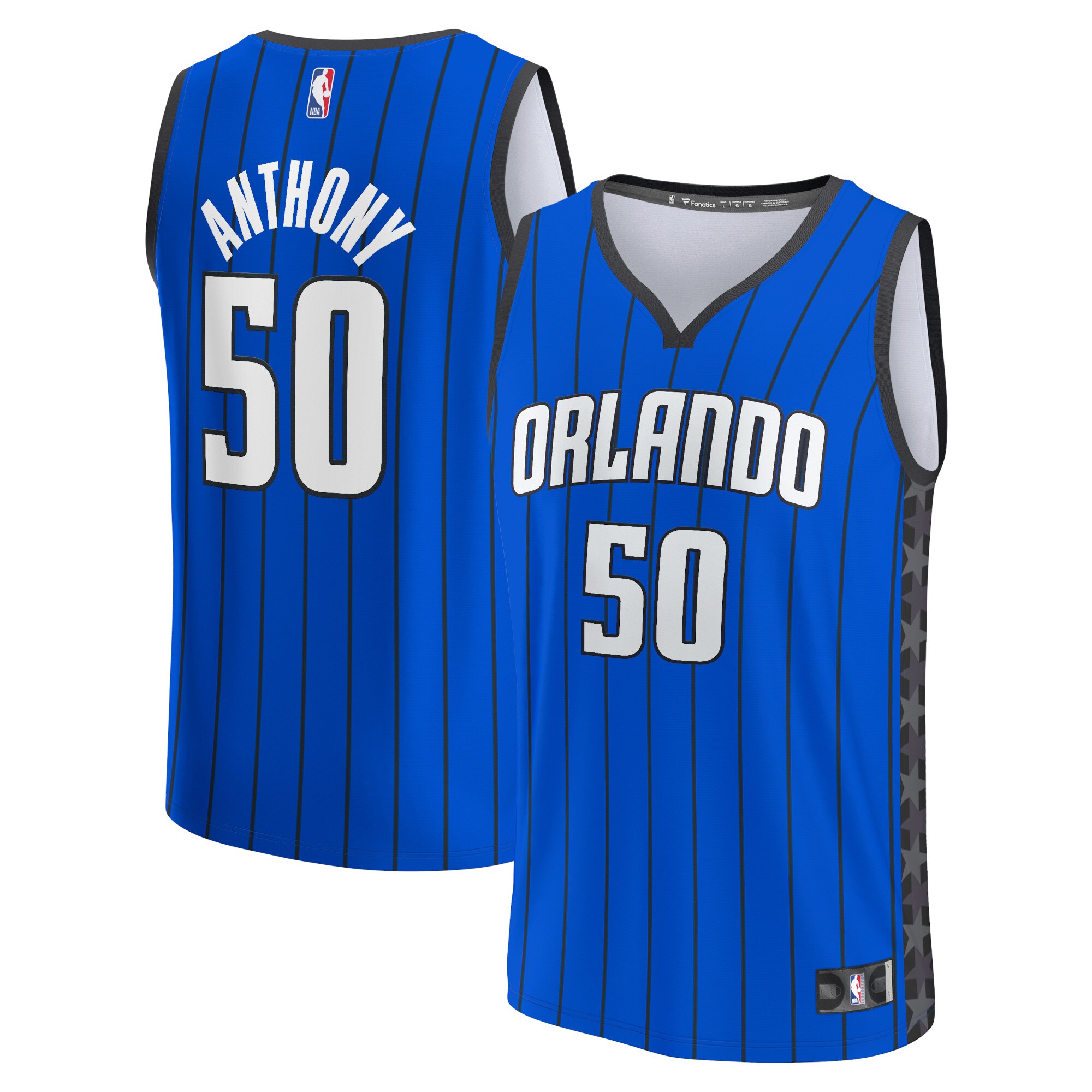 Cole Anthony Orlando Magic  Fast Break Replica Player Jersey - Statement Edition - Blue