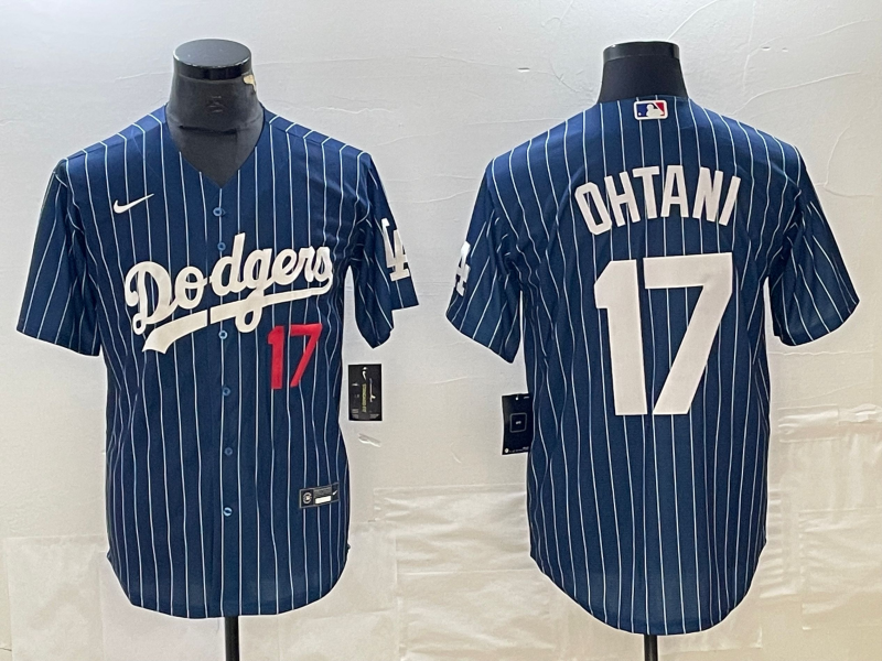 Men's Los Angeles Dodgers #17  Blue Shohei Ohtani Jersey