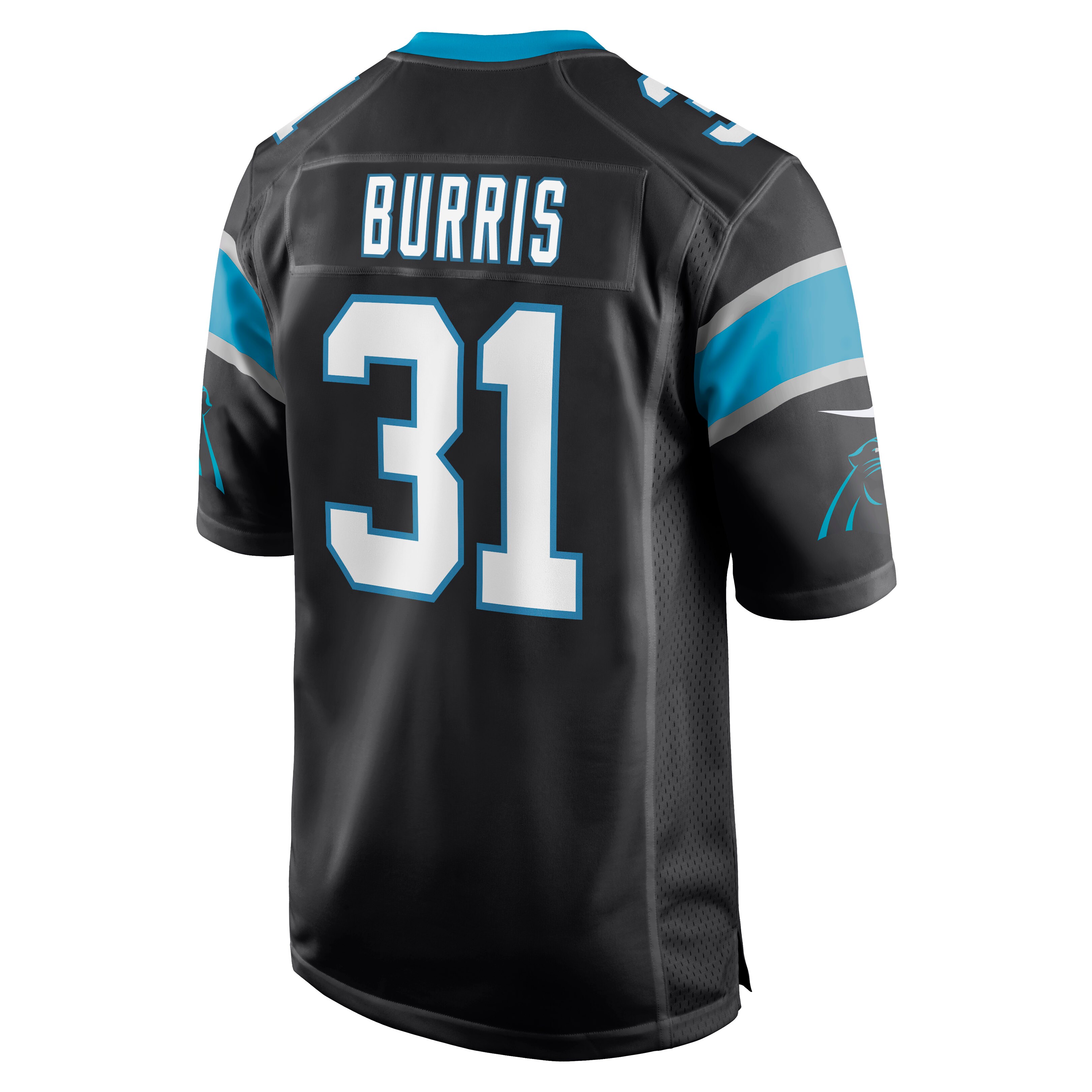 Juston Burris Carolina Panthers  Game Jersey - Black