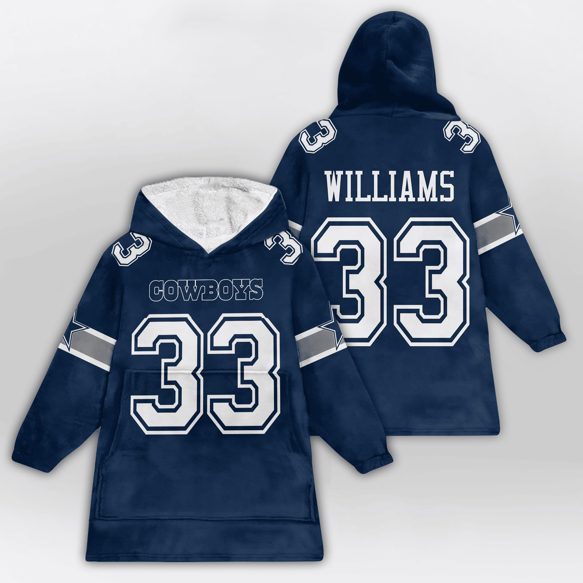 Adult J.W 33 Dalllas Football Unisex Blanket Hoodie