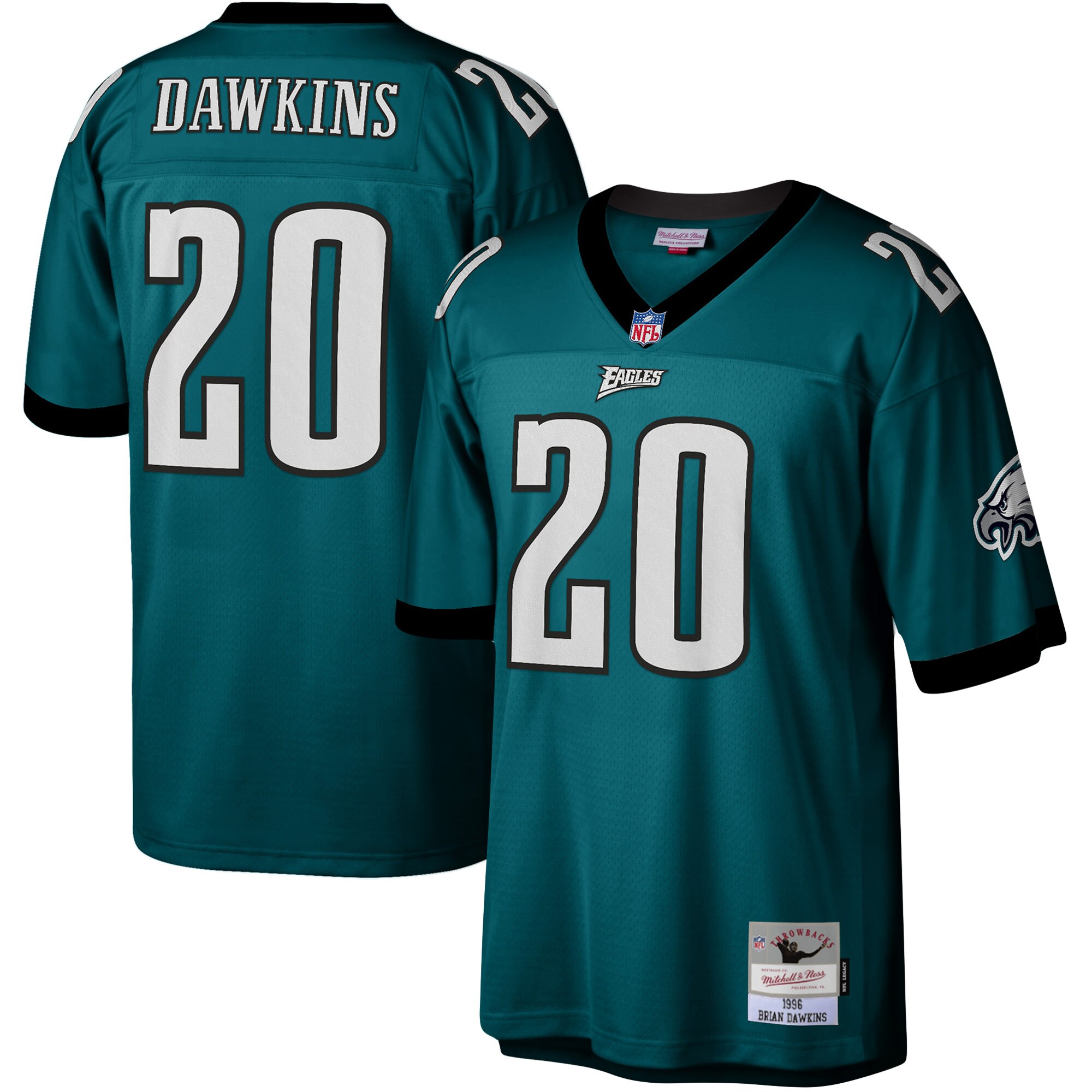 Brian Dawkins Philadelphia Eagles #20 Legacy Replica Jersey - Green