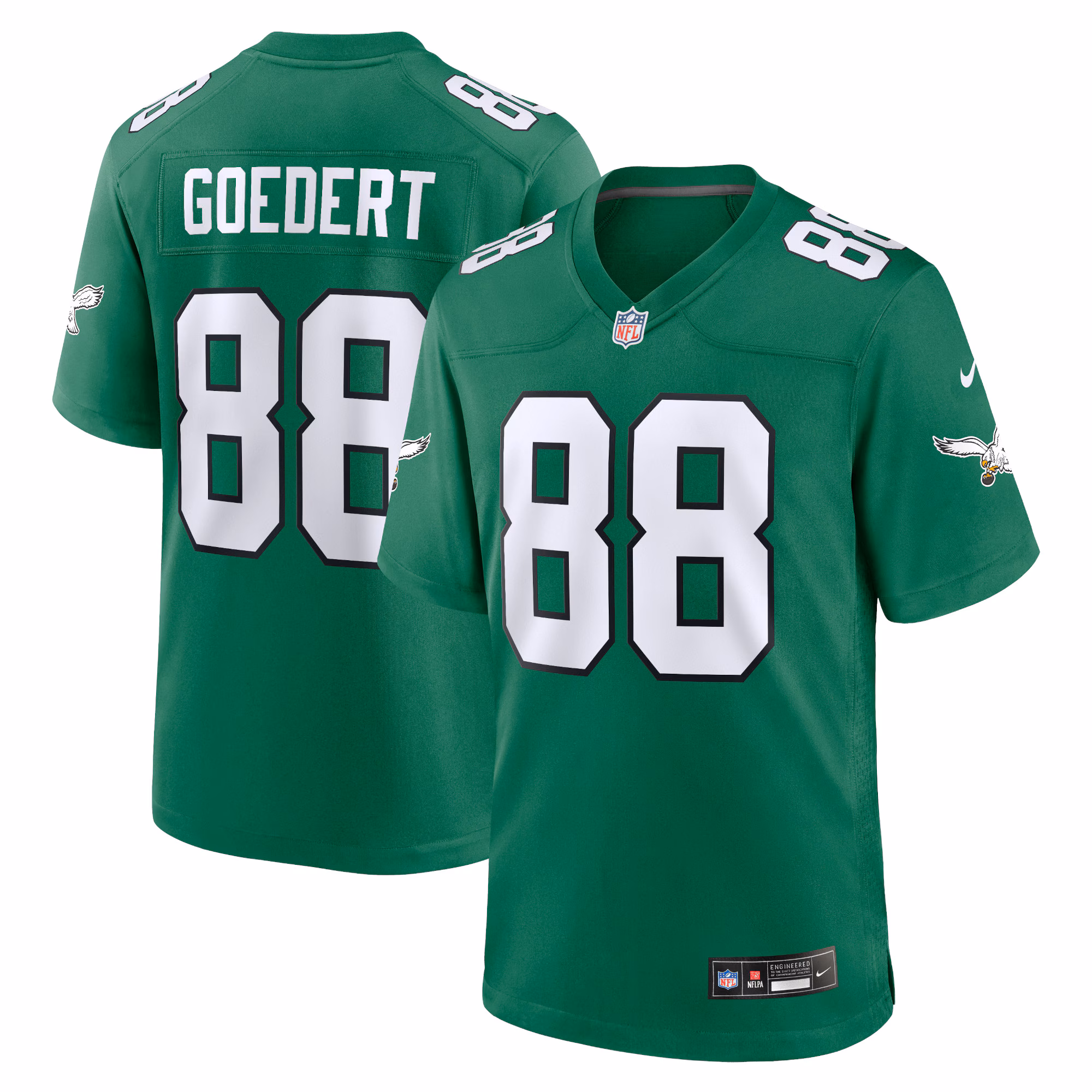 Dallas Goedert Philadelphia Eagles #88 Alternate Game Player Jersey - Kelly Green
