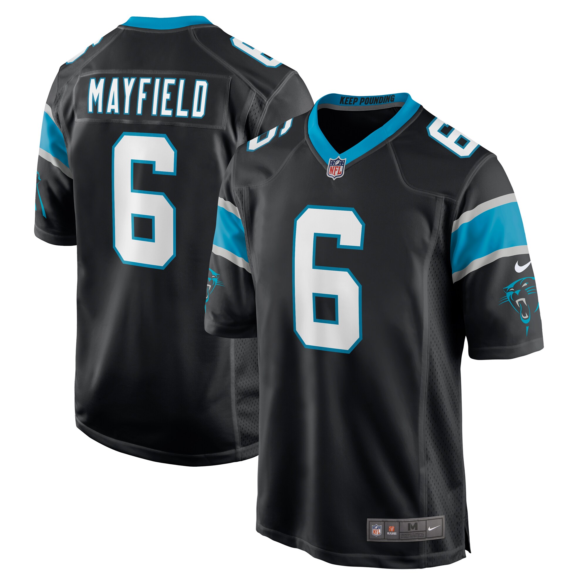 Baker Mayfield Carolina Panthers  Home Player Game Jersey - Black