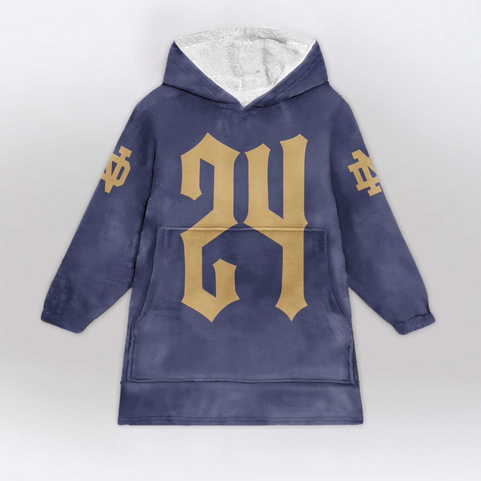 Adult Notre Dame Football Unisex Blanket Hoodie
