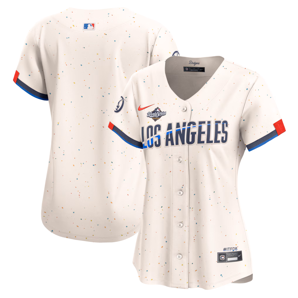 Los Angeles Dodgers Women's 2025 World Series City Connect Limited Jersey - Cream