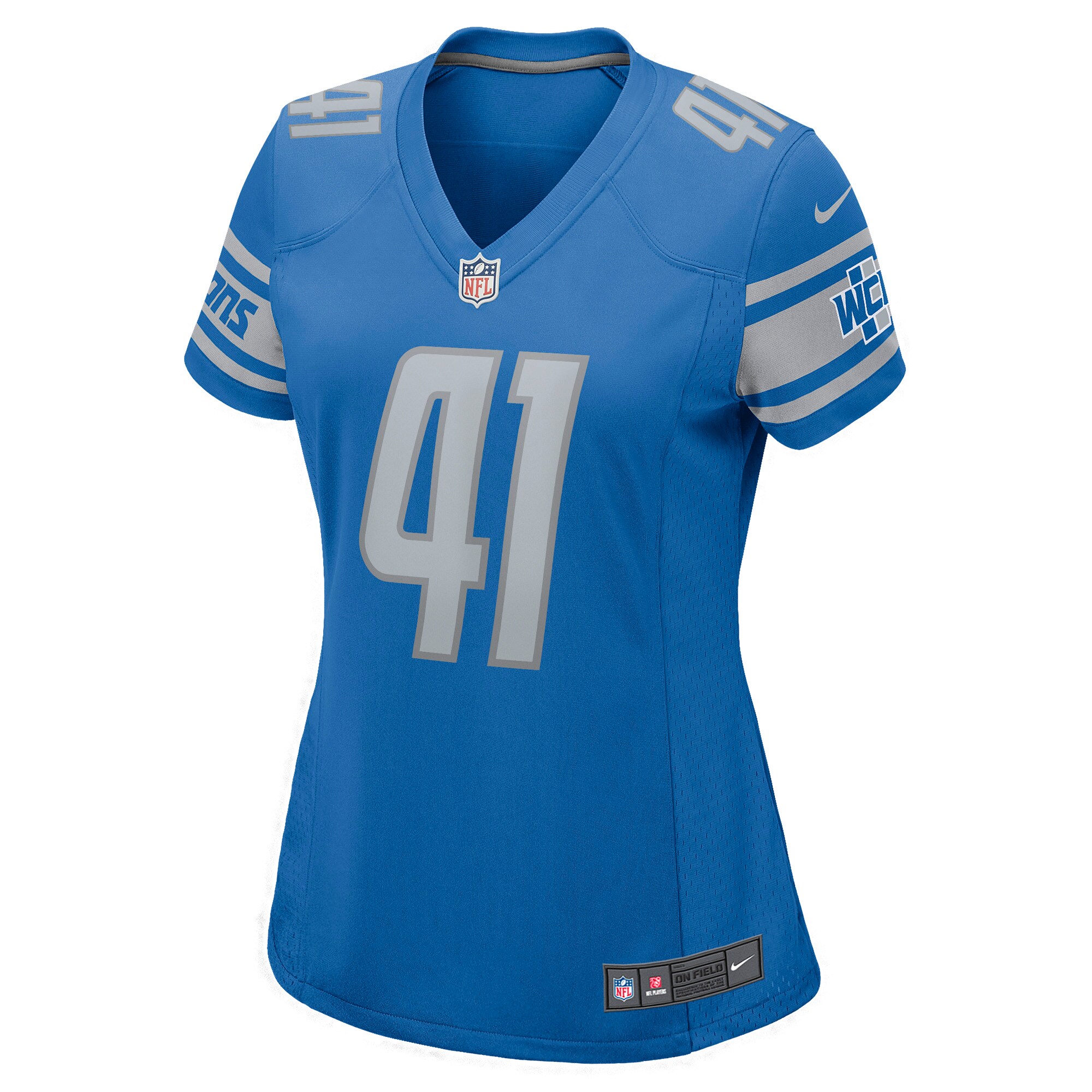 AJ Parker Detroit Lions  Women's Game Jersey - Blue