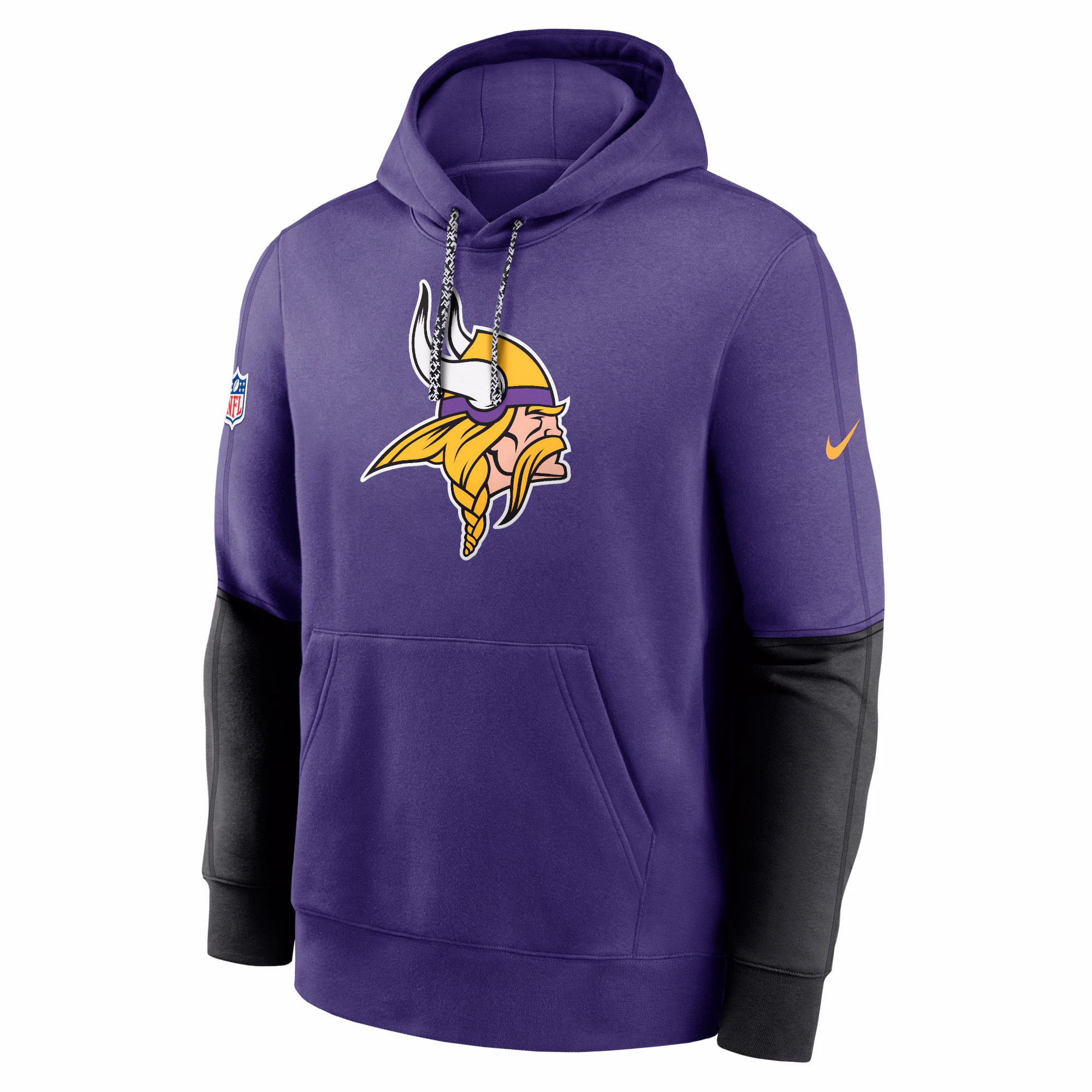 Minnesota Vikings 2024 Sideline Club Pullover Hoodie - Black