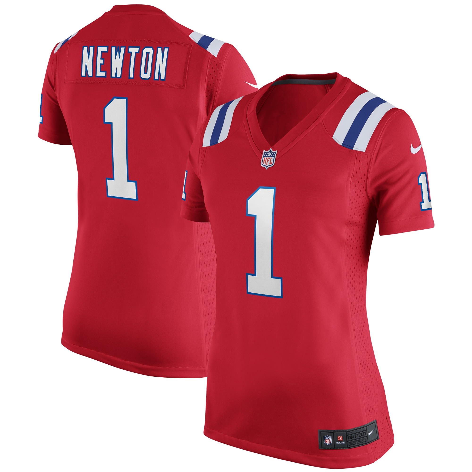 Cam Newton New England Patriots Women's Alternate Game Jersey - Red