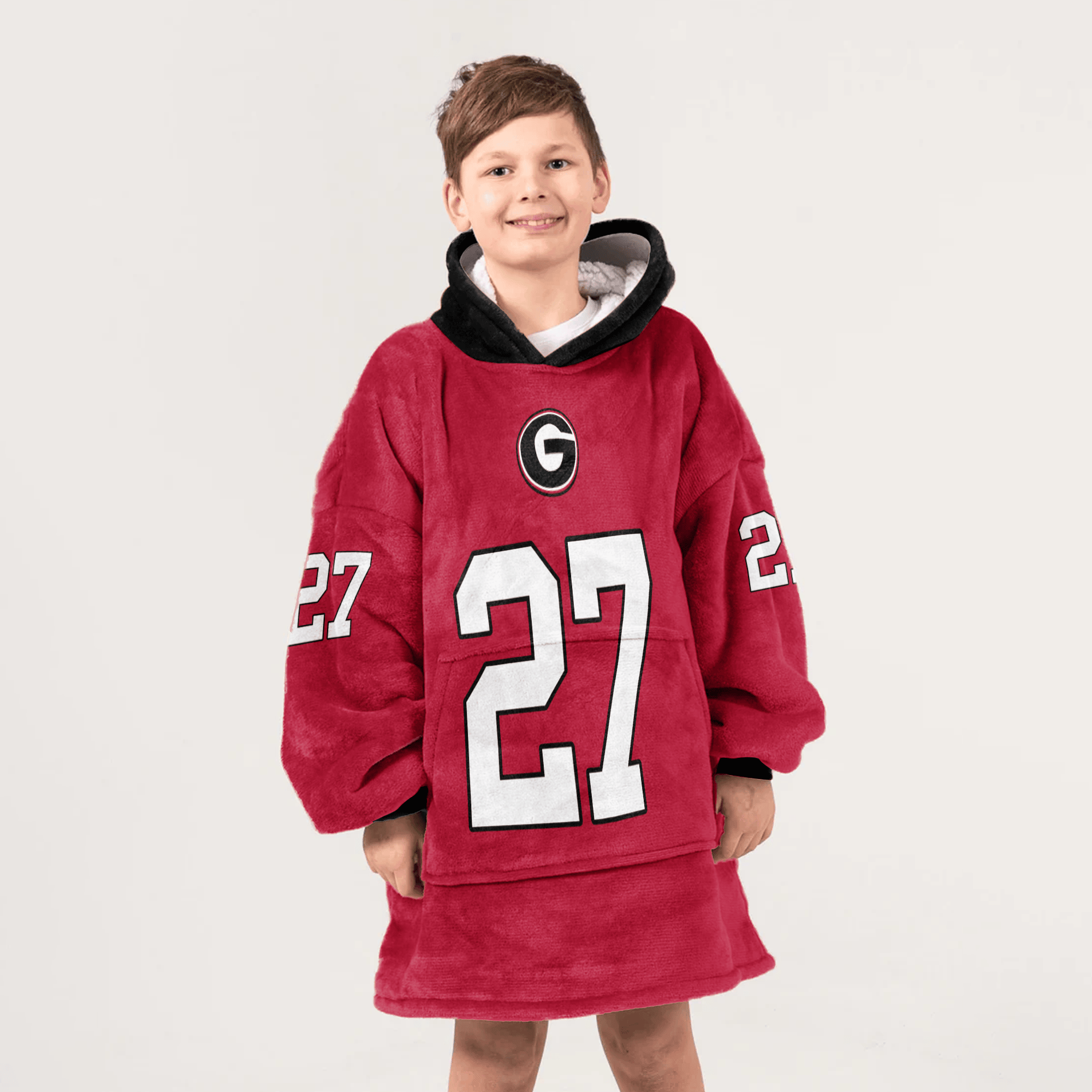 Kid N.C 27 Georgia Football Unisex Blanket Hoodie