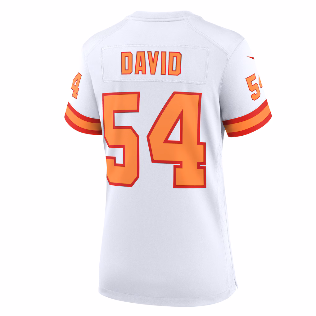 Lavonte David #54 '76 Tampa Bay Buccaneers Women's 50th Season Game Jersey - White
