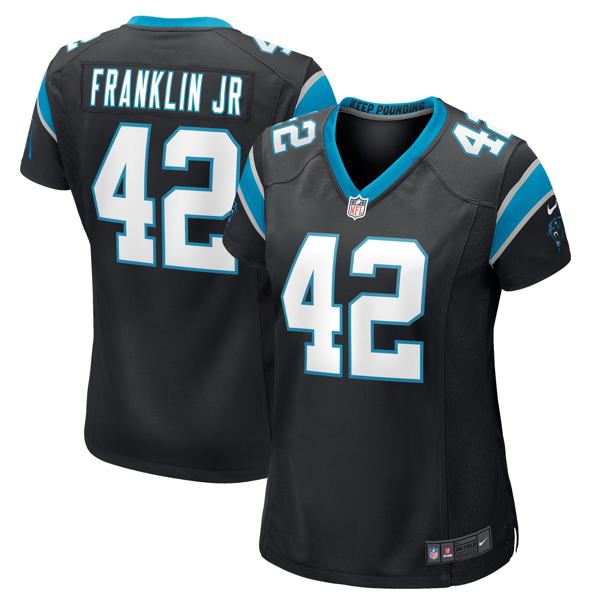 Sam Franklin Jr. Carolina Panthers  Women's Game Player Jersey - Black