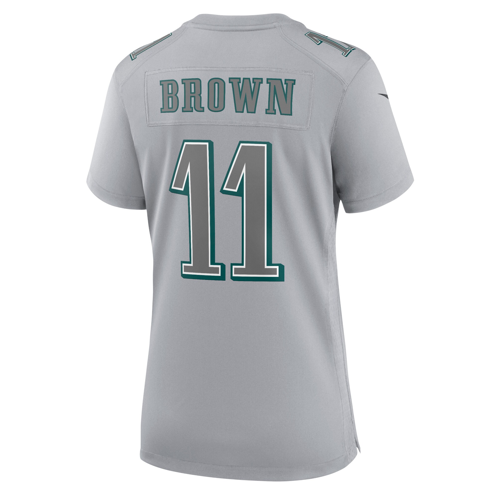 A.J. Brown Philadelphia Eagles  Women's Super Bowl LVII Patch Atmosphere Fashion Game Jersey - Gray