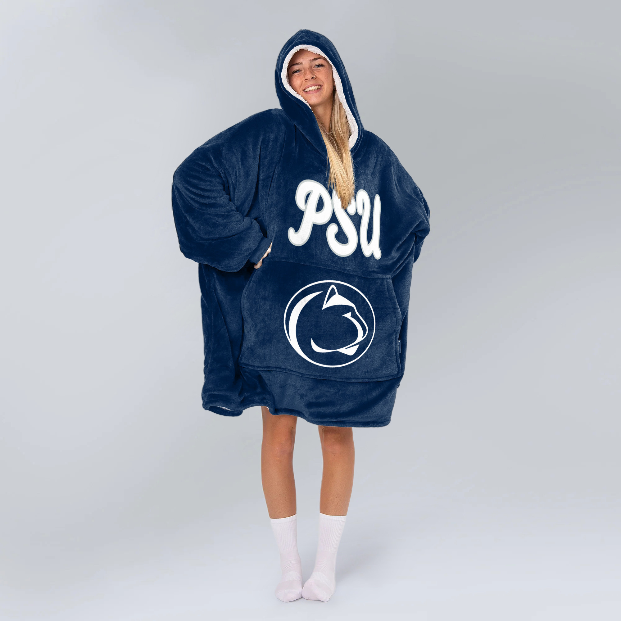 Adult Penn State Football Unisex Blanket Hoodie