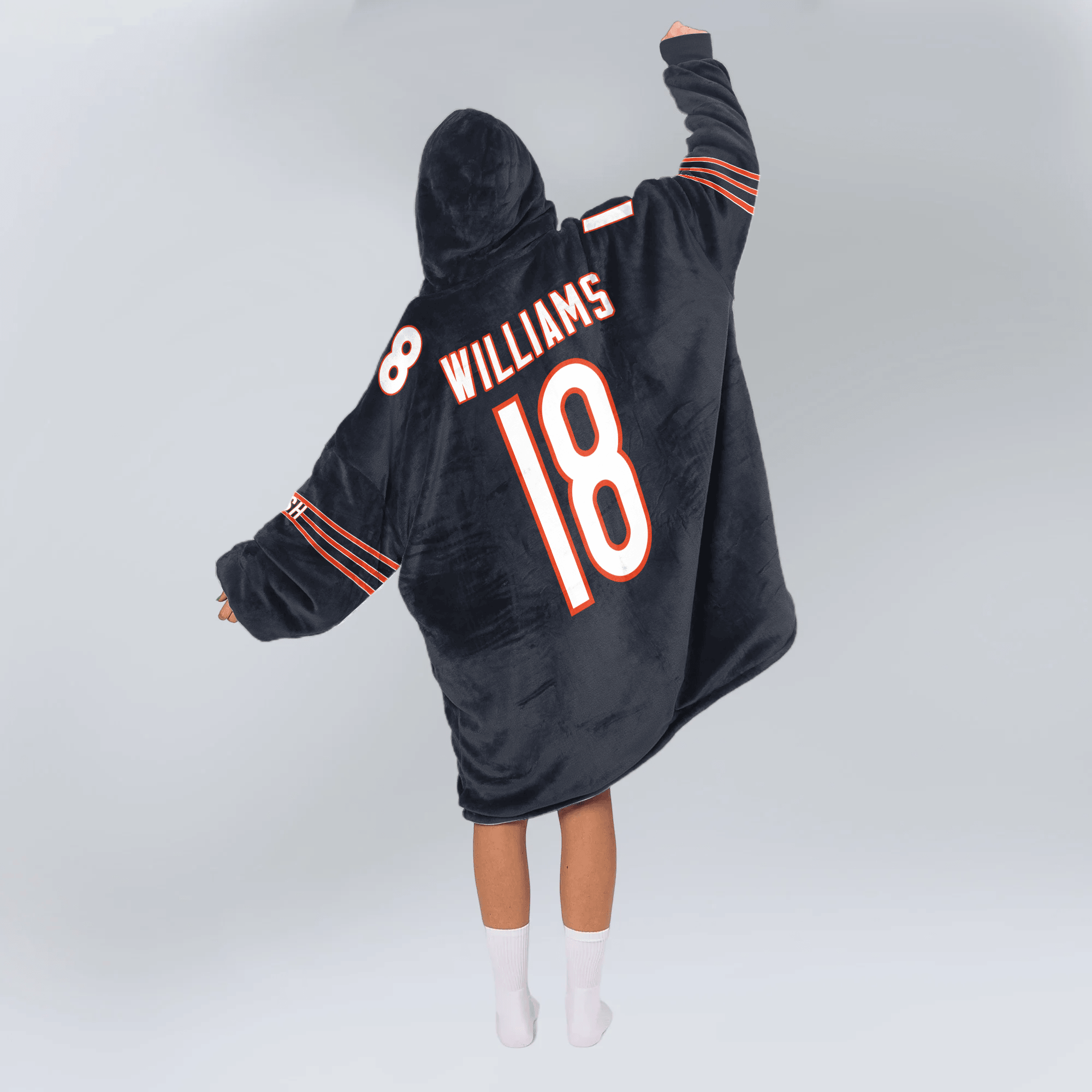 Adult C.W 18 Captain Chicago Football Unisex Blanket Hoodie
