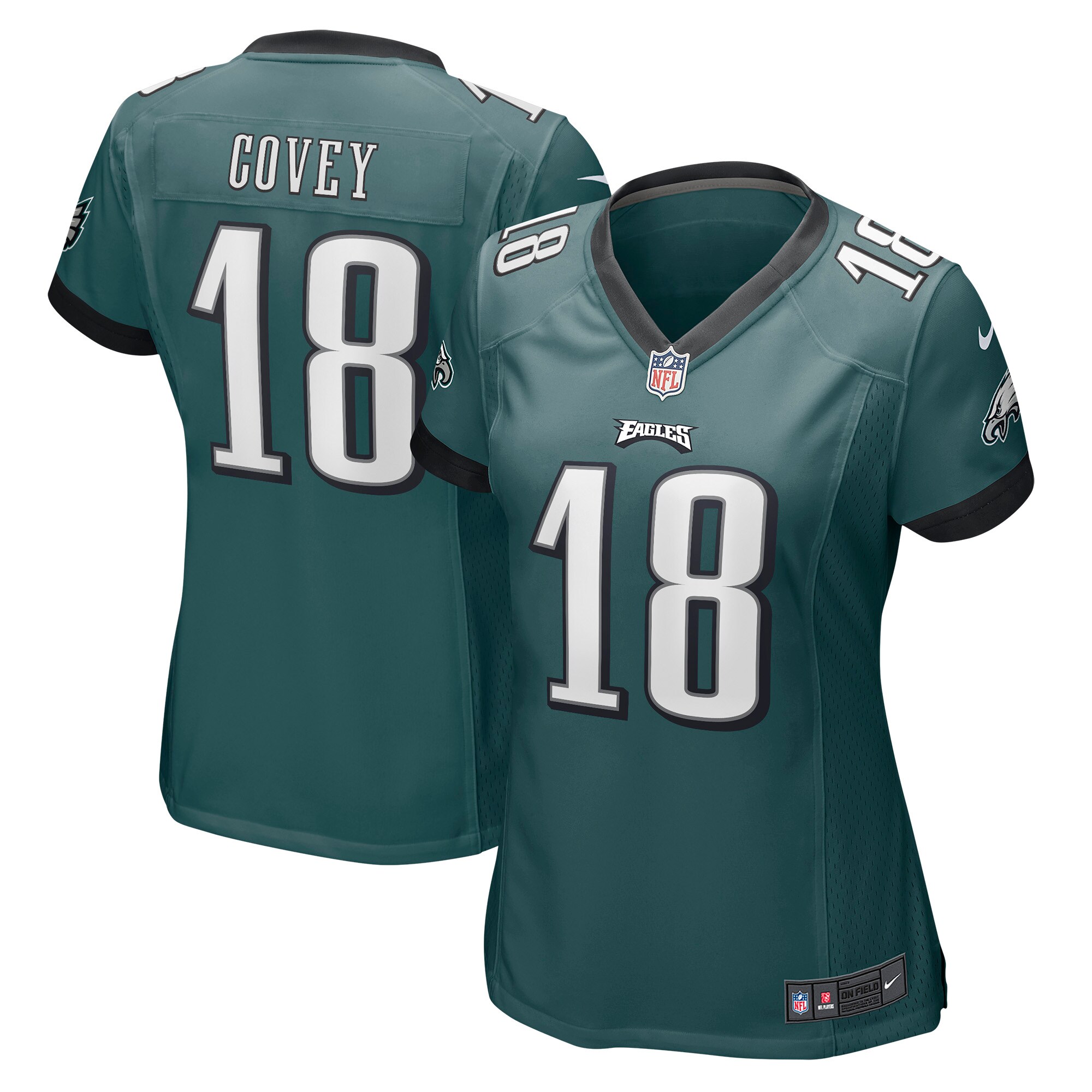 Britain Covey Philadelphia Eagles  Women's Home Game Player Jersey - Midnight Green