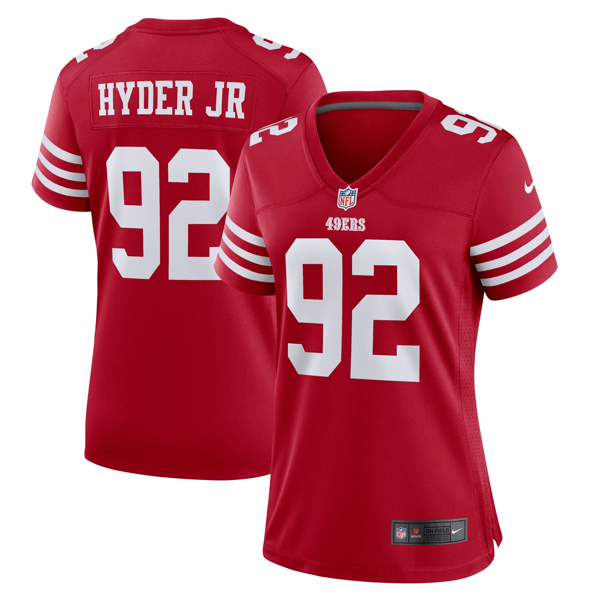 Kerry Hyder Jr. San Francisco 49ers  Women's Game Player Jersey - Scarlet
