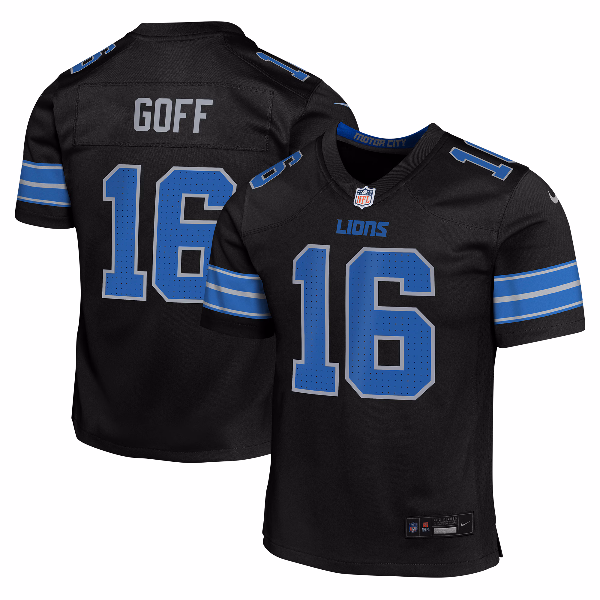 Jared Goff Detroit Lions Youth Team Player Game Jersey - Blue