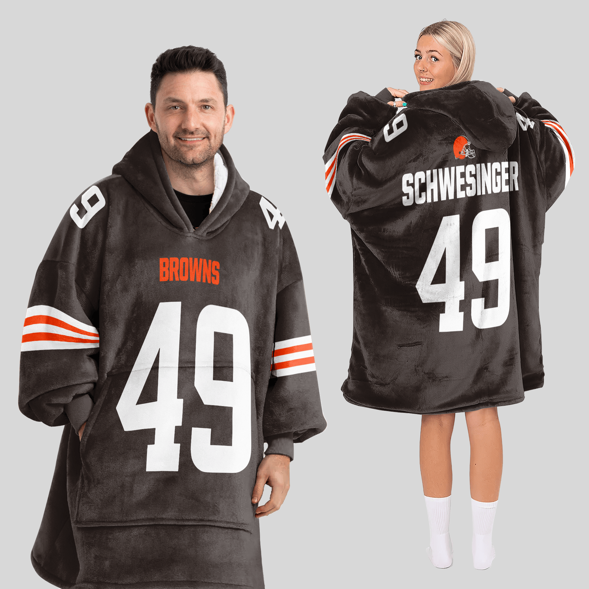 Adult C.S 49 Cleveland Football Unisex Blanket Hoodie