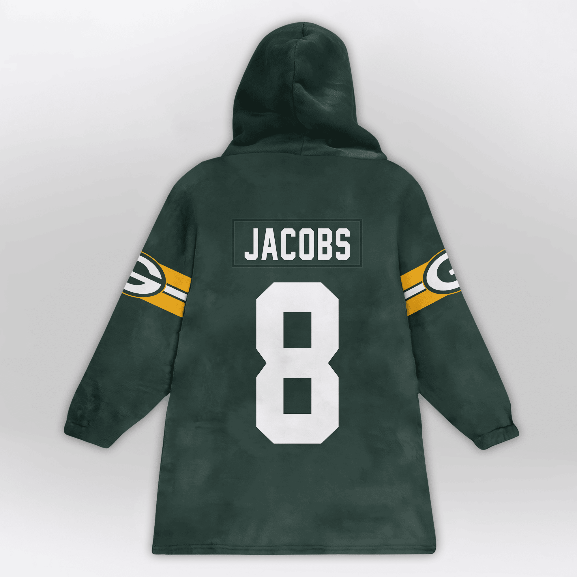 Kid J.J 8 Captain Green Bay Football Unisex Blanket Hoodie