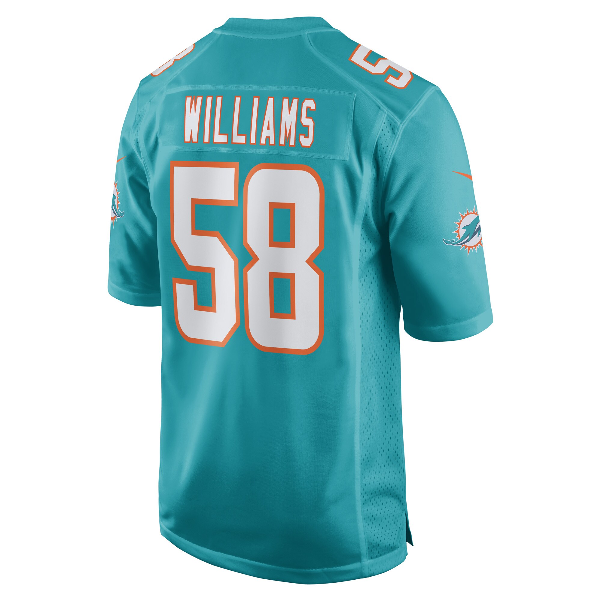 Connor Williams Miami Dolphins Game Player Jersey - Aqua