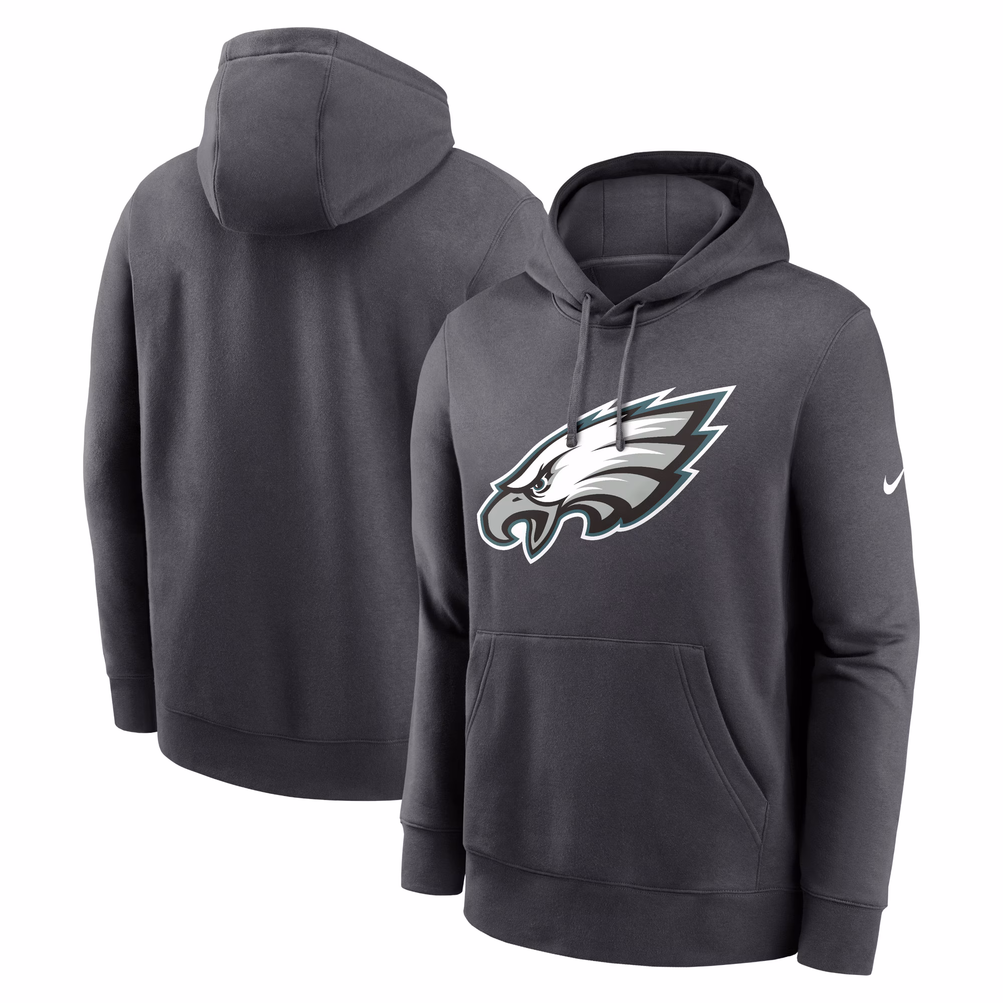 Philadelphia Eagles Club Logo Pullover Hoodie - Anthracite