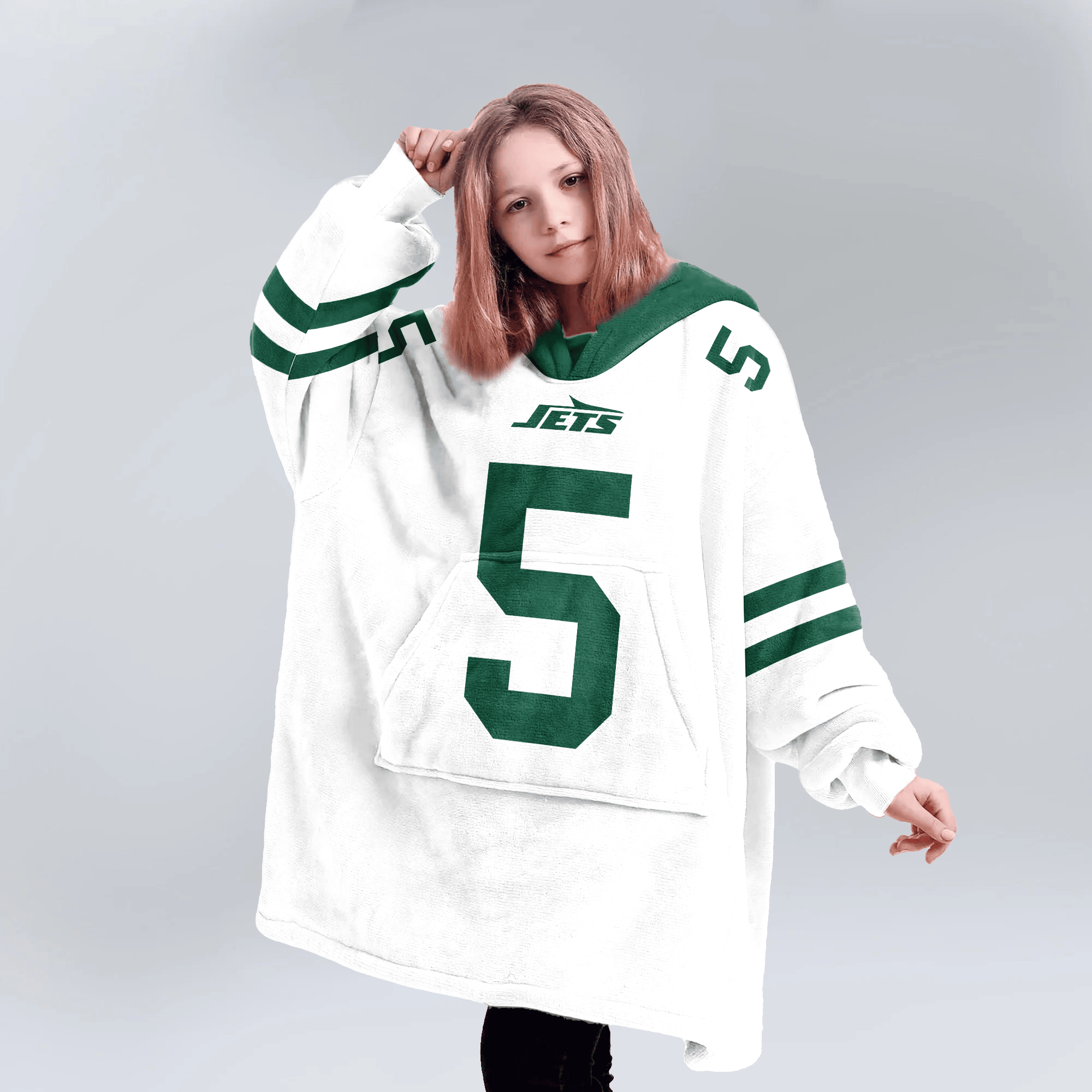 Kid G.W 5 New York J Football Unisex Blanket Hoodie